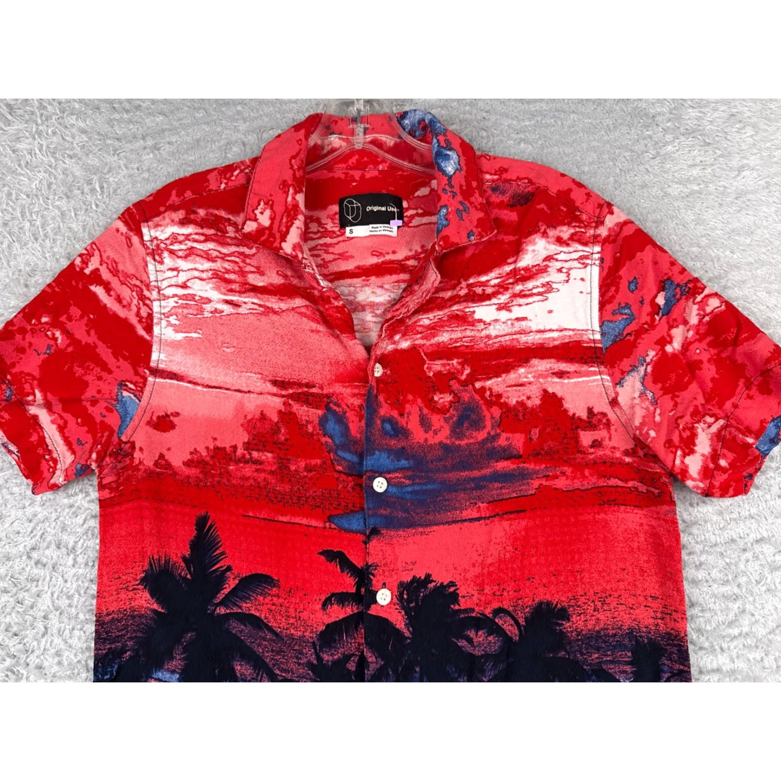 Vintage Original Use Shirt Men S Red Floral Hawaiian 100% Rayon Button-Up Short Sleeve Vintage: No, 100% Rayon? Size US S / EU 44-46 / 1 - 4 Thumbnail