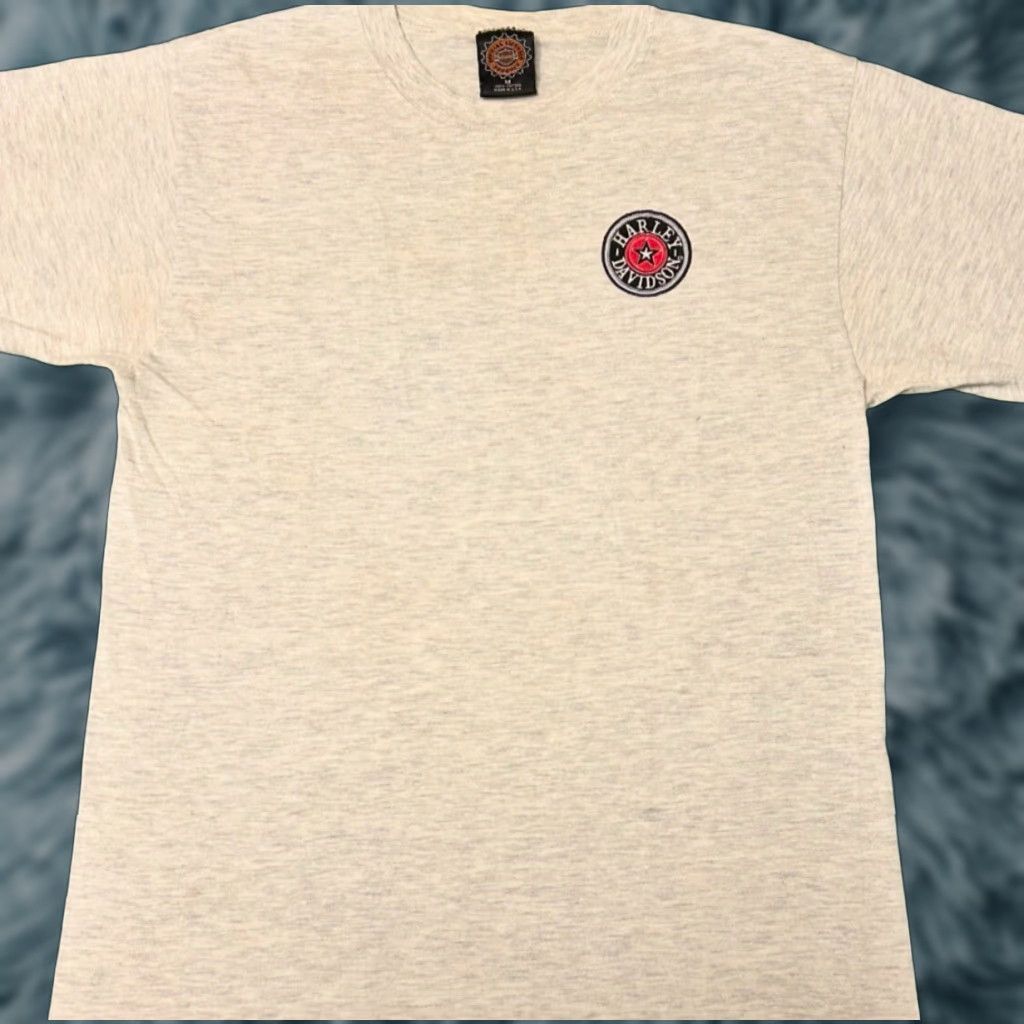 Harley Davidson VINTAGE Harley-Davidson Embroidered Logo VTG Shirt Mens Size M Gray 90s Motorcycle Biker USA Mens Size US M / EU 48-50 / 2 - 1 Thumbnail