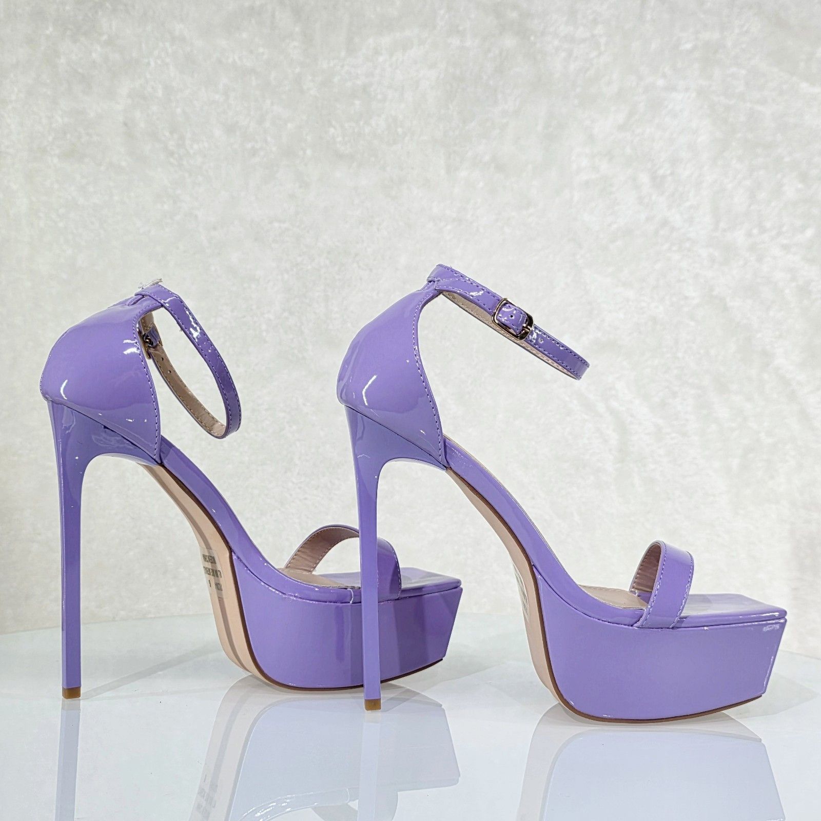 Other Tinks Lilac Purple Slim Stiletto Platform High Heels Ankle S Size US 8.5 / IT 38.5 - 2 Thumbnail