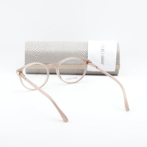 Jimmy Choo Jimmy Choo JC272 08XO 00 Eyeglasses Pink on Crystal 49mm Size ONE SIZE - 11 Thumbnail