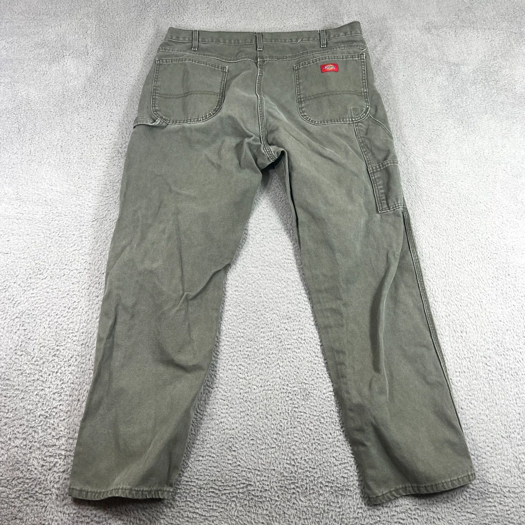 Dickies Dickies Men's Utility Jeans 40x31 Green Canvas Carpenter Straight Fit Size US 40 / EU 56 - 7 Thumbnail