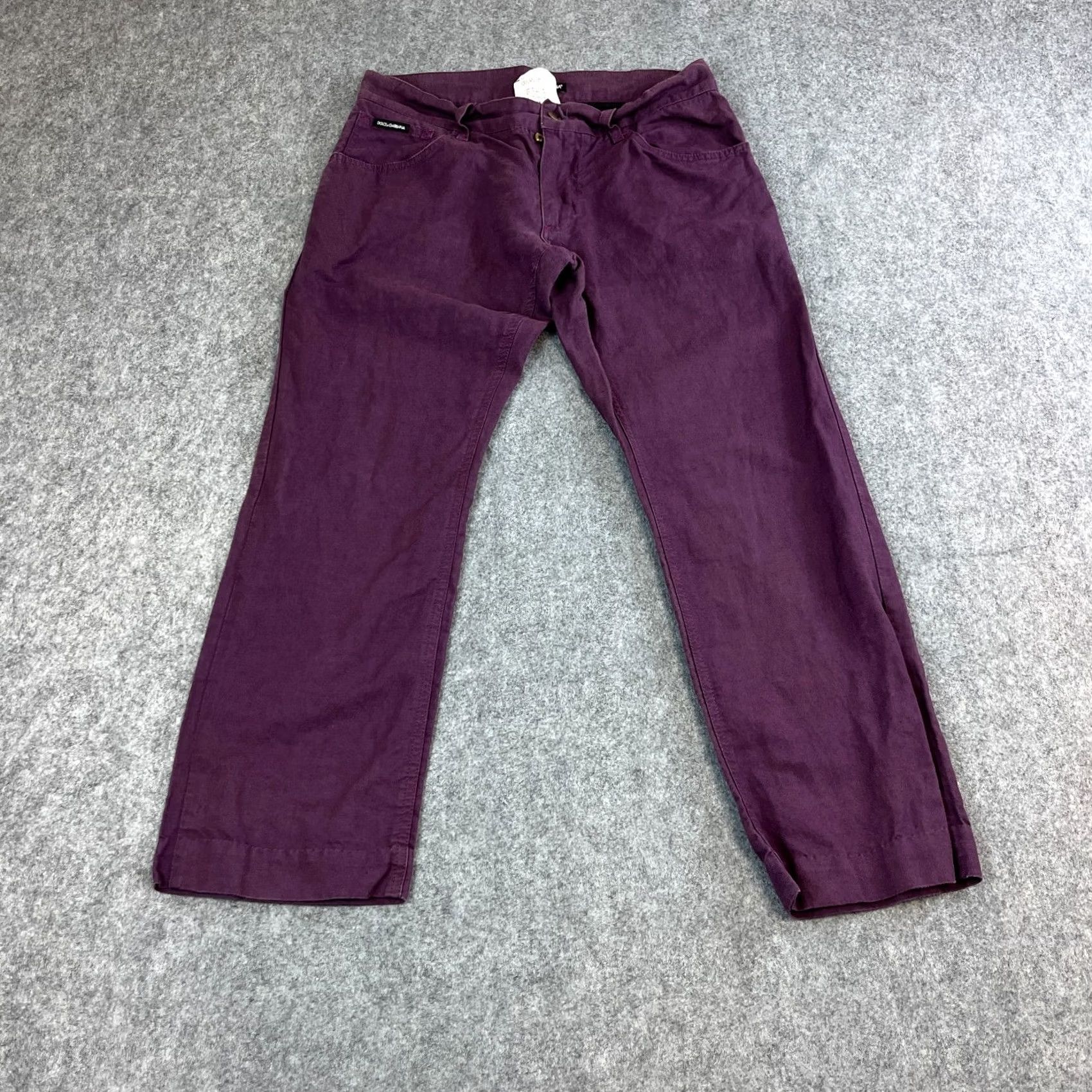 Dolce & Gabbana Dolce&Gabbana Womens Chino Trousers Pants Straight W32 UK12 Cropped Purple Size 34" / US 12 / IT 48 - 2 Thumbnail