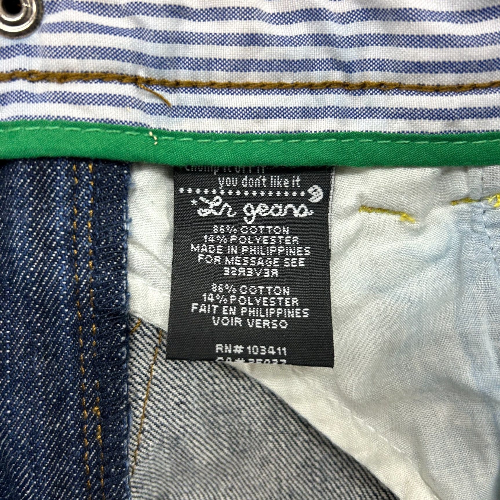 Denime VINTAGE LRG Shorts Mens 38 Blue Denim Jean Jorts Dark Wash Embroidered Baggy Y2K Size US 38 / EU 54 - 7 Thumbnail