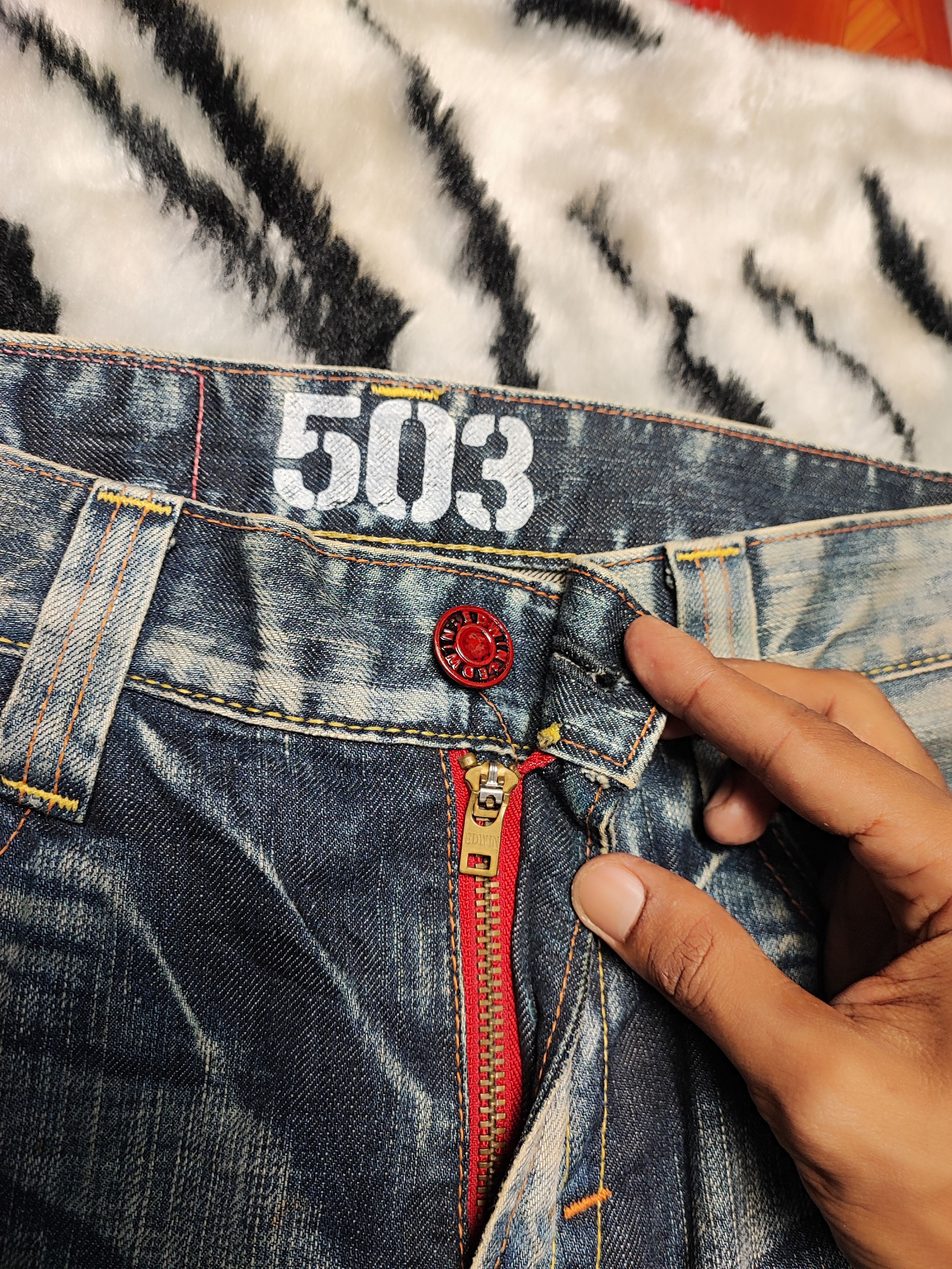 Edwin × Japanese Brand Flare Bootcut by Edwin Blue Trip Size US 30 / EU 46 - 8 Thumbnail