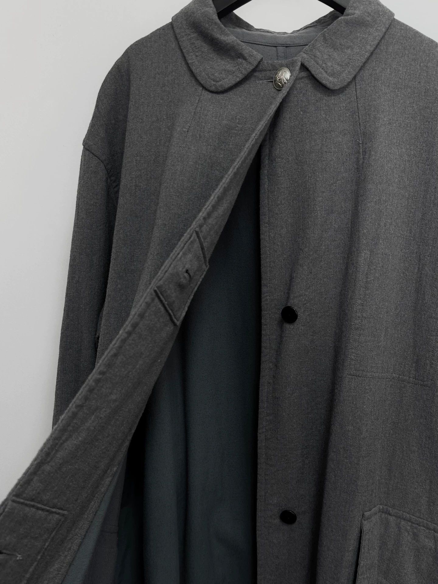 Other Chez VIDALENC Silver Button Handmade Wool Coat Size US L / EU 52-54 / 3 - 3 Thumbnail