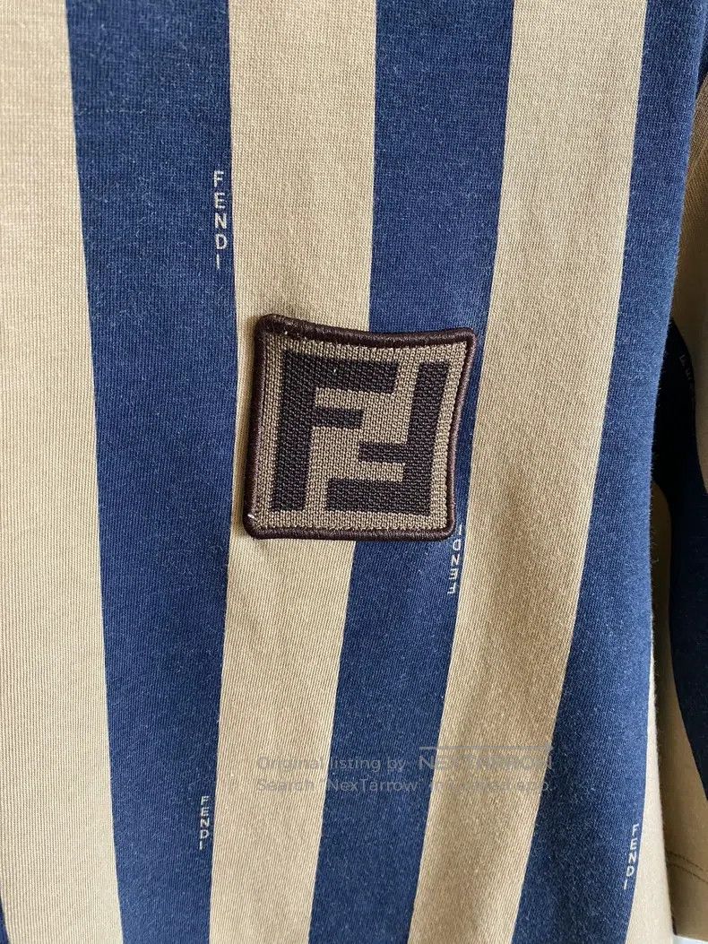Fendi Fendi Color Block Striped Letter Logo Short Sleeve T-Shirt Size M / US 6-8 / IT 42-44 - 4 Thumbnail