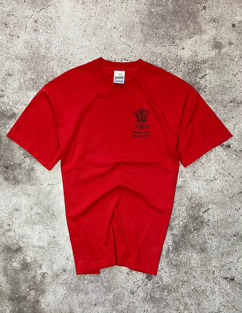 Vintage Vintage Rugby World Cup Wales 1999 Red Cotton T-shirt Size US L / EU 52-54 / 3 - 1 Thumbnail