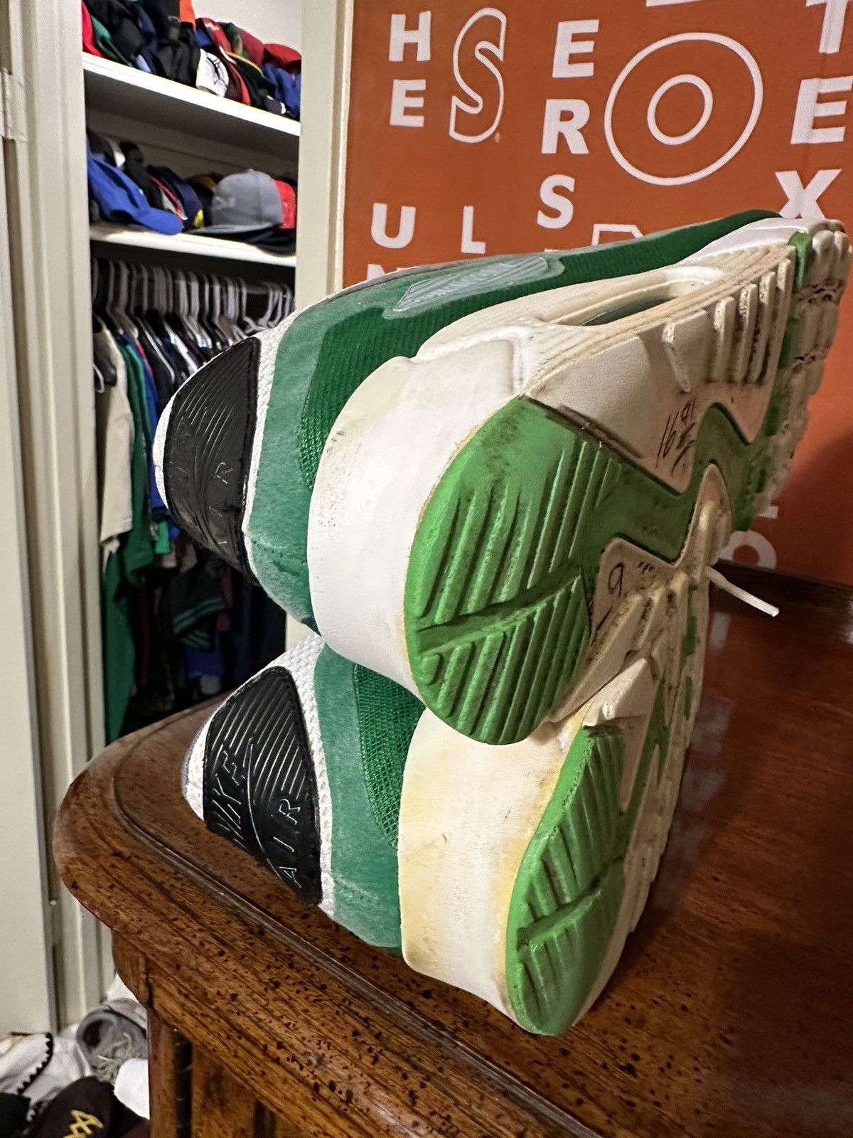 Nike × Vintage Vintage Nike air max 90 BR “white pine green” 00s size 12.5 Size US 12.5 / EU 45-46 - 6 Thumbnail