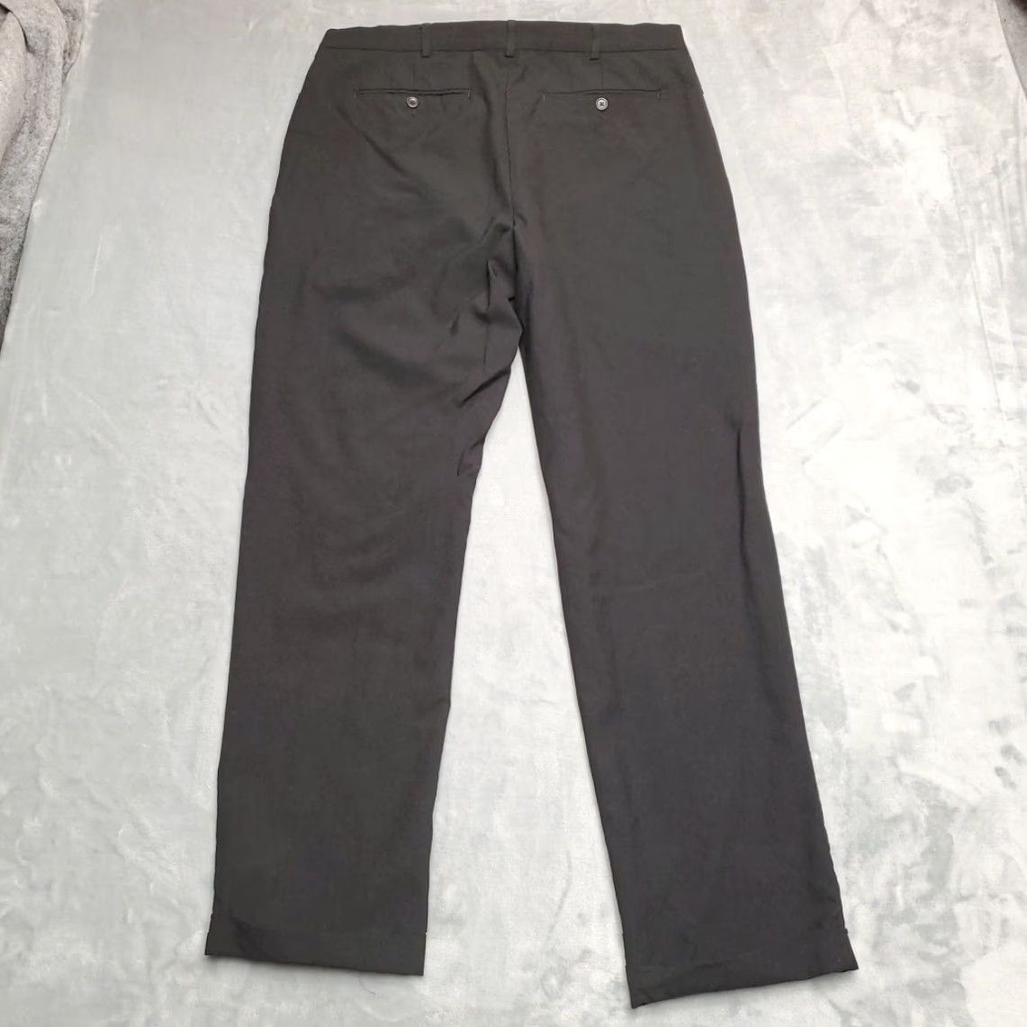 Lands' End VINTAGE Lands' End Pants Men 36x33 Black 100% Wool Pleated Dress Preppy Cuffed Pants Mens Wool Dress Pants Size US 36 / EU 52 - 6 Thumbnail