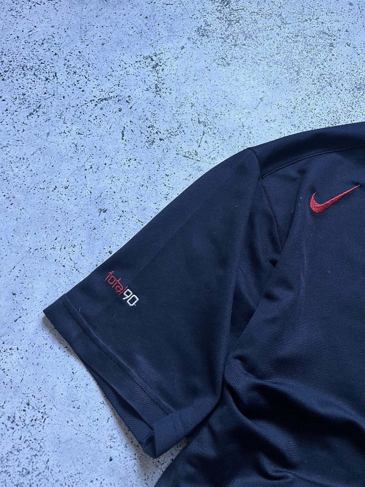Nike × Vintage Vintage Nike Total 90 T-shirt Drill Big Logo Soccer Y2K USA Size US L / EU 52-54 / 3 - 4 Thumbnail