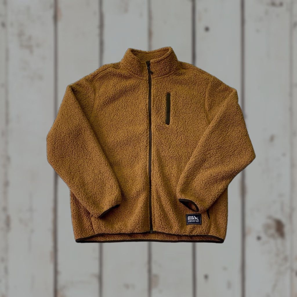 Vintage LL Bean Men's Zip Up Fleece Sweatshirt Brown Sz Large Size US L / EU 52-54 / 3 - 1 Thumbnail