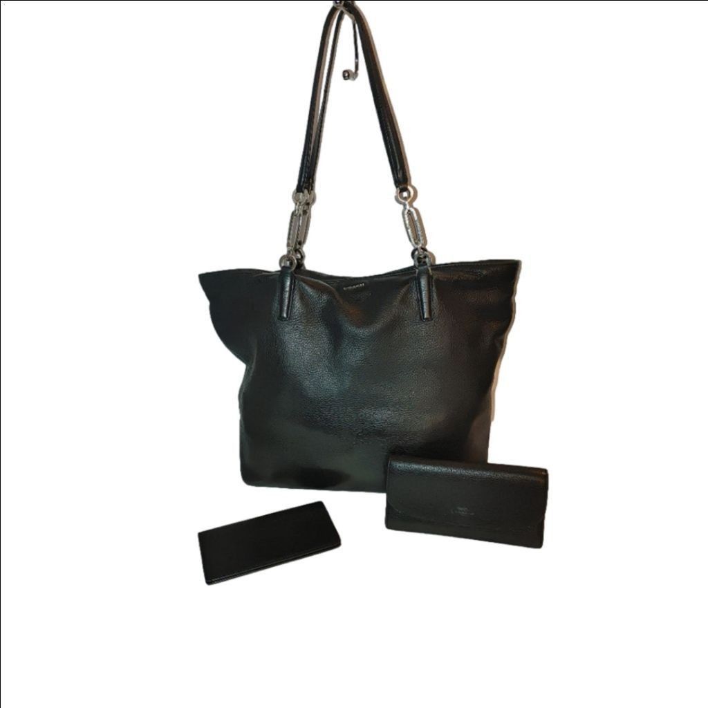 Coach Vintage 90s Coach 4140 Soho Lafayette Black Leather Tote Bag