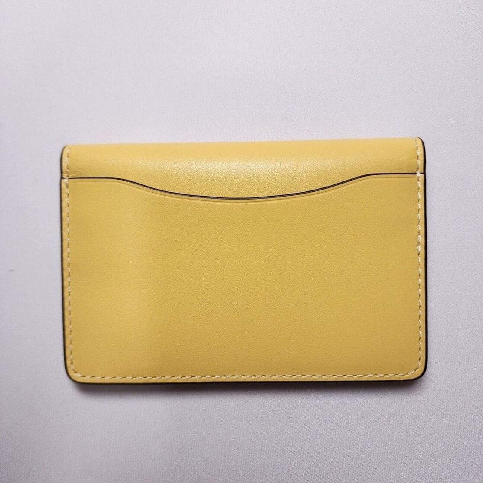 Coach NWT Coach Id License Credit Card Wallet Leather Yellow CJ728 Size ONE SIZE - 3 Thumbnail