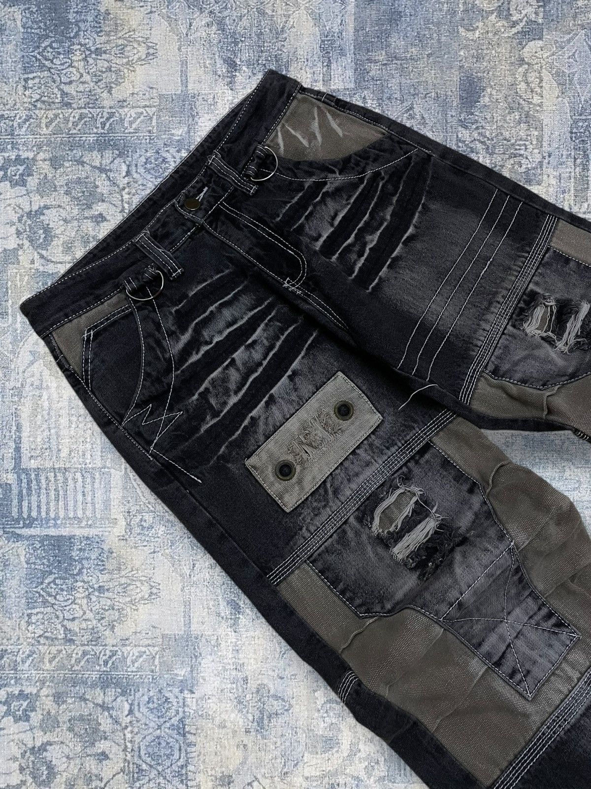 Beauty Beast Vintage 1990s Designer Japan Fashion Jeans Baggy Streetwear Size US 30 / EU 46 - 7 Thumbnail