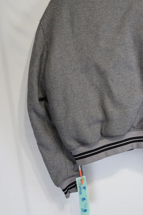 Off-White o1rshd1 Charcoal Logo Print Bomber Jacket in Grey Size US S / EU 44-46 / 1 - 12 Thumbnail