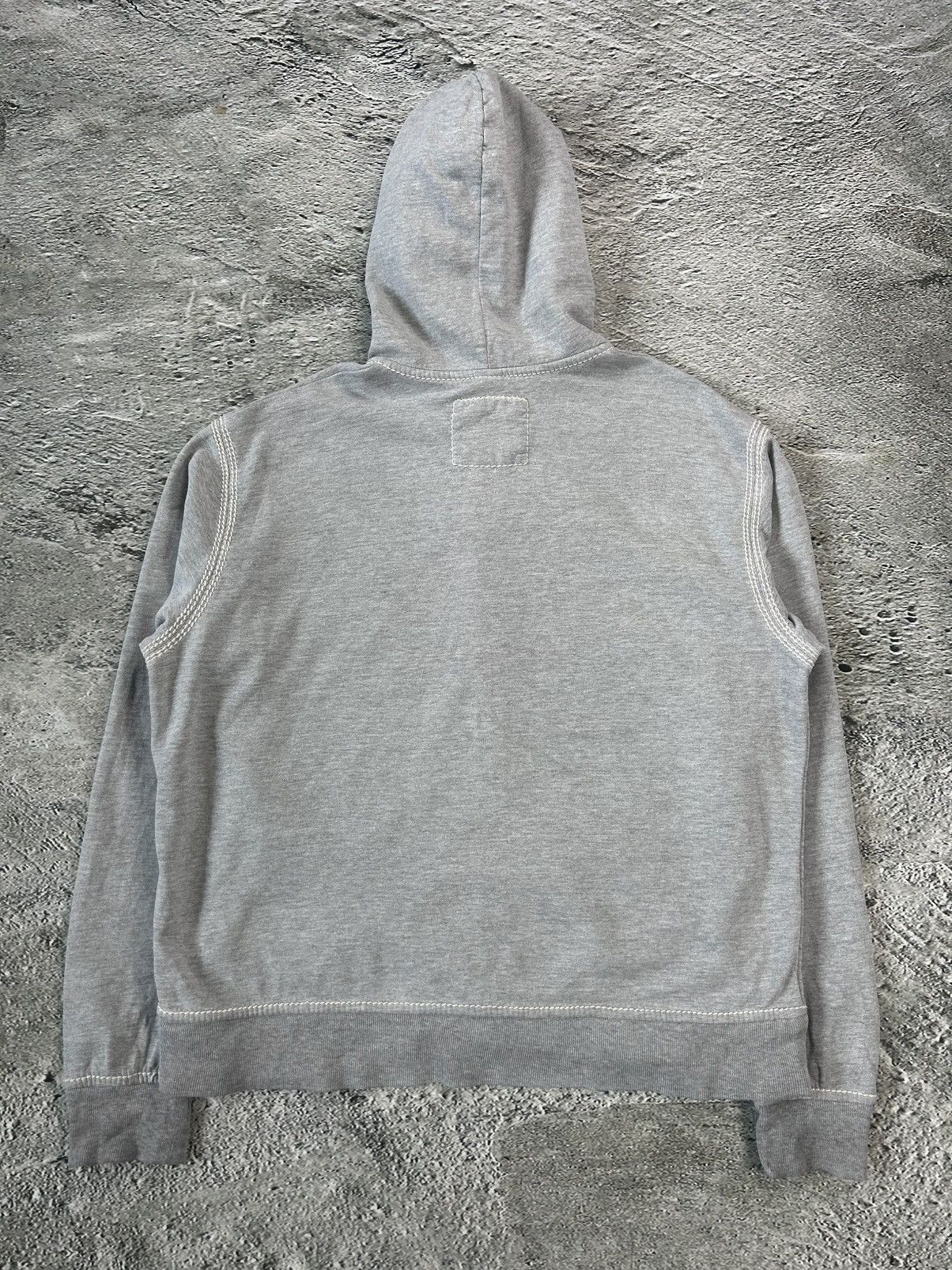 True Religion × Vintage True Religion vintage grey zip hoodie white thick stitching Size US XXL / EU 58 / 5 - 7 Thumbnail