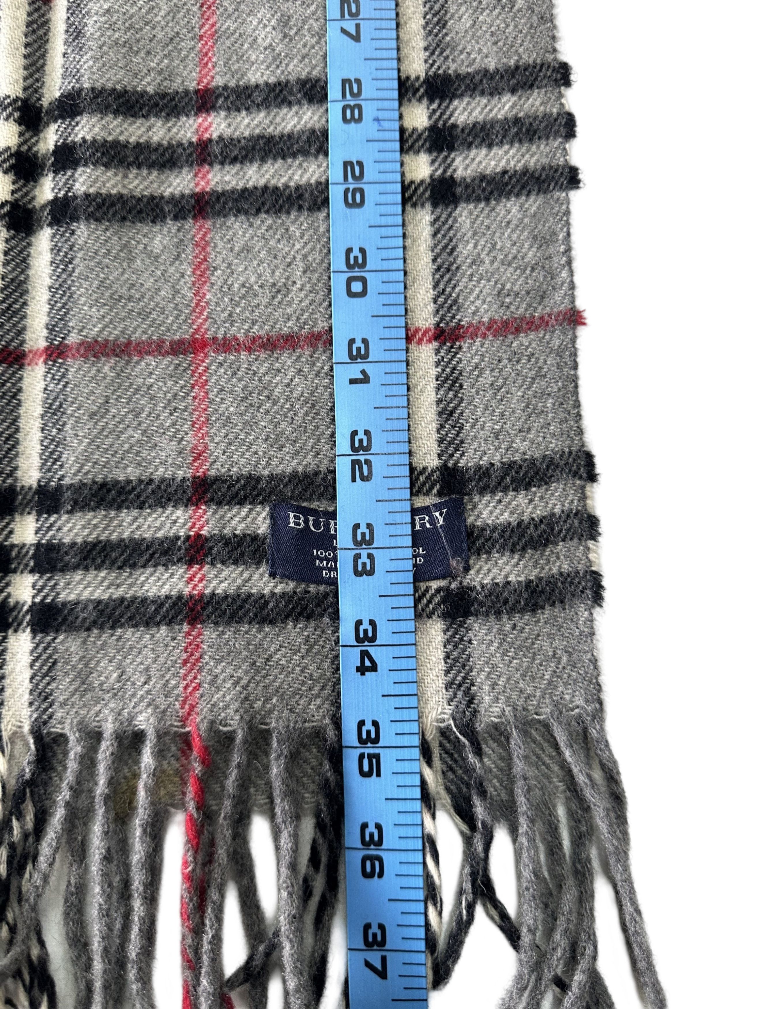 Burberry Burberry Classic Check Grey 100% Lambswool Unisex Scarf Size ONE SIZE - 7 Thumbnail
