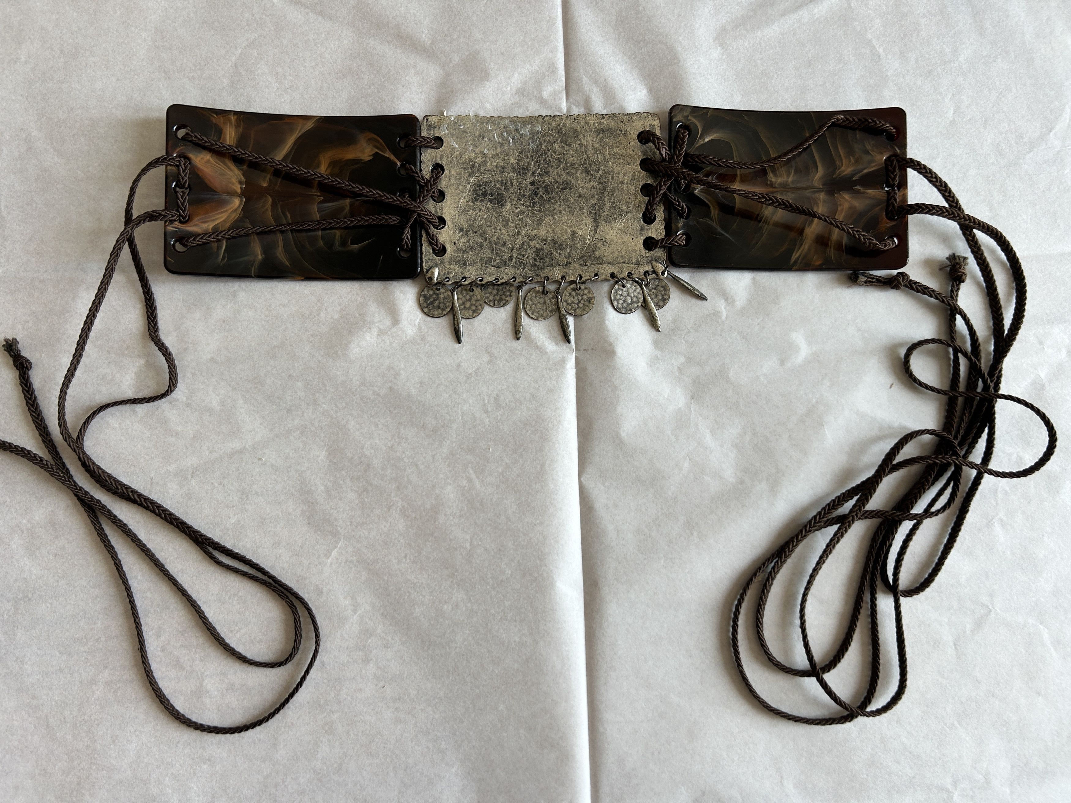 Vintage Vintage Y2K Boho Tribal Tie Belt Size ONE SIZE - 11 Thumbnail