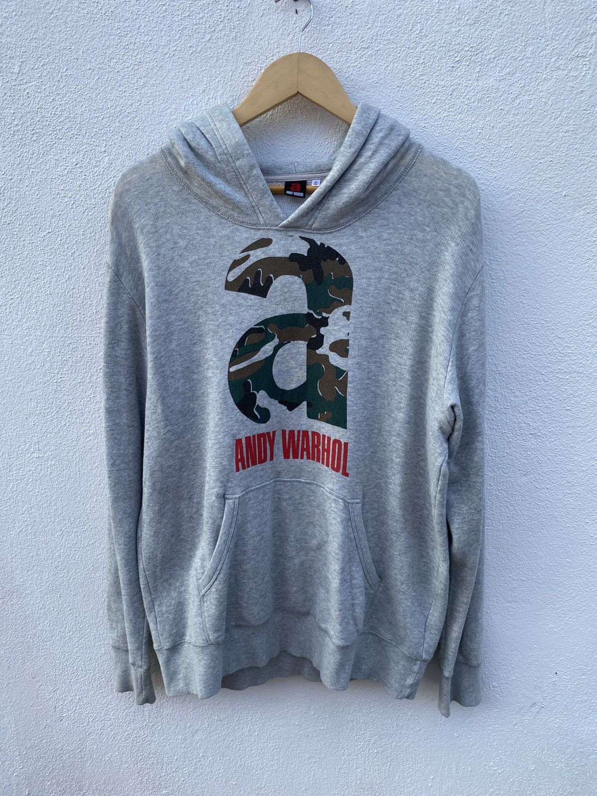 Andy warhol camo big logo hoodie / sweatshirt