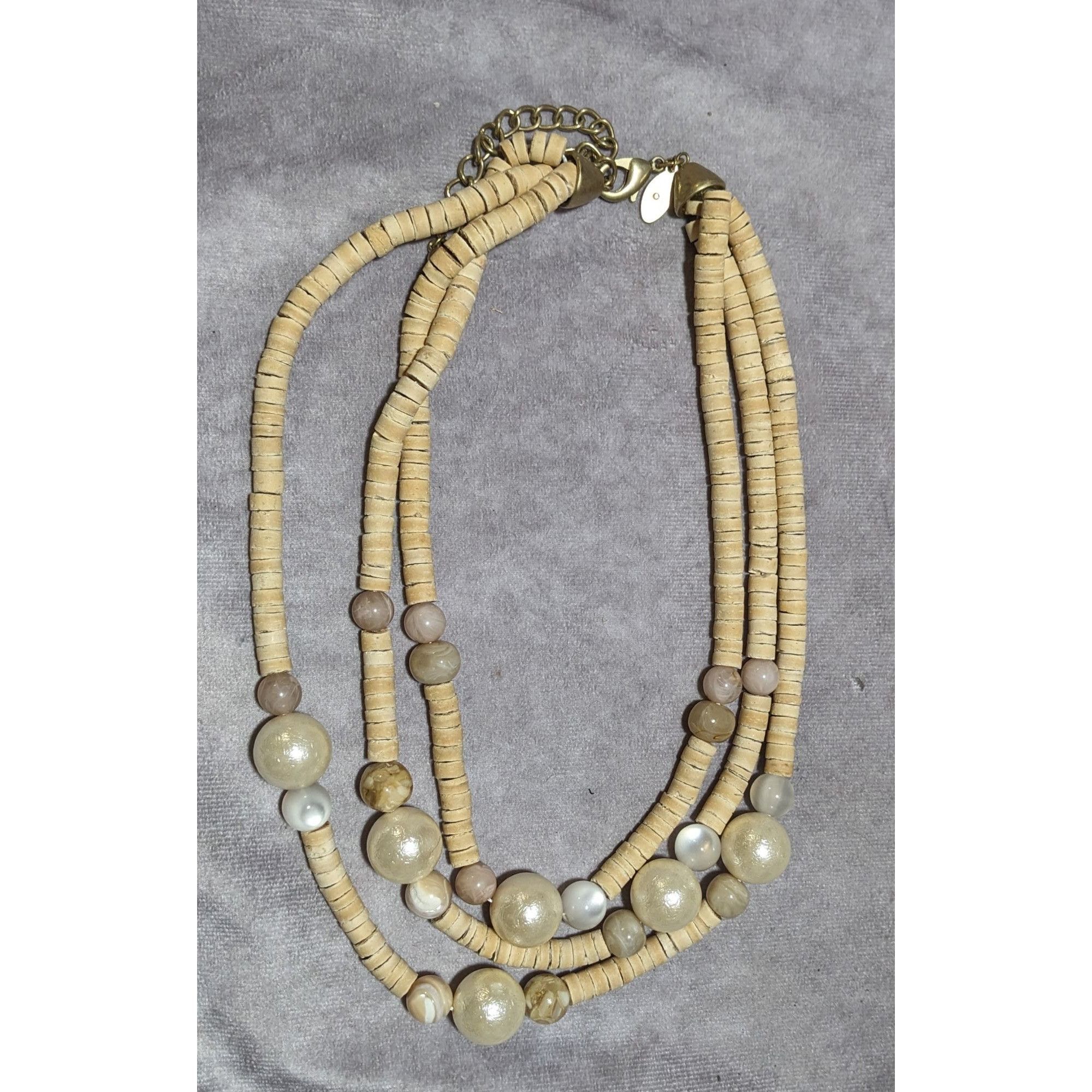 Chicos Chico's Wood Bubble Necklace Size ONE SIZE - 10 Thumbnail