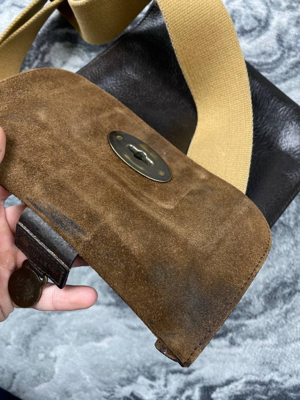 Mulberry Vintage Mulberry Leather Messenger Bag Men Brown Size ONE SIZE - 13 Thumbnail