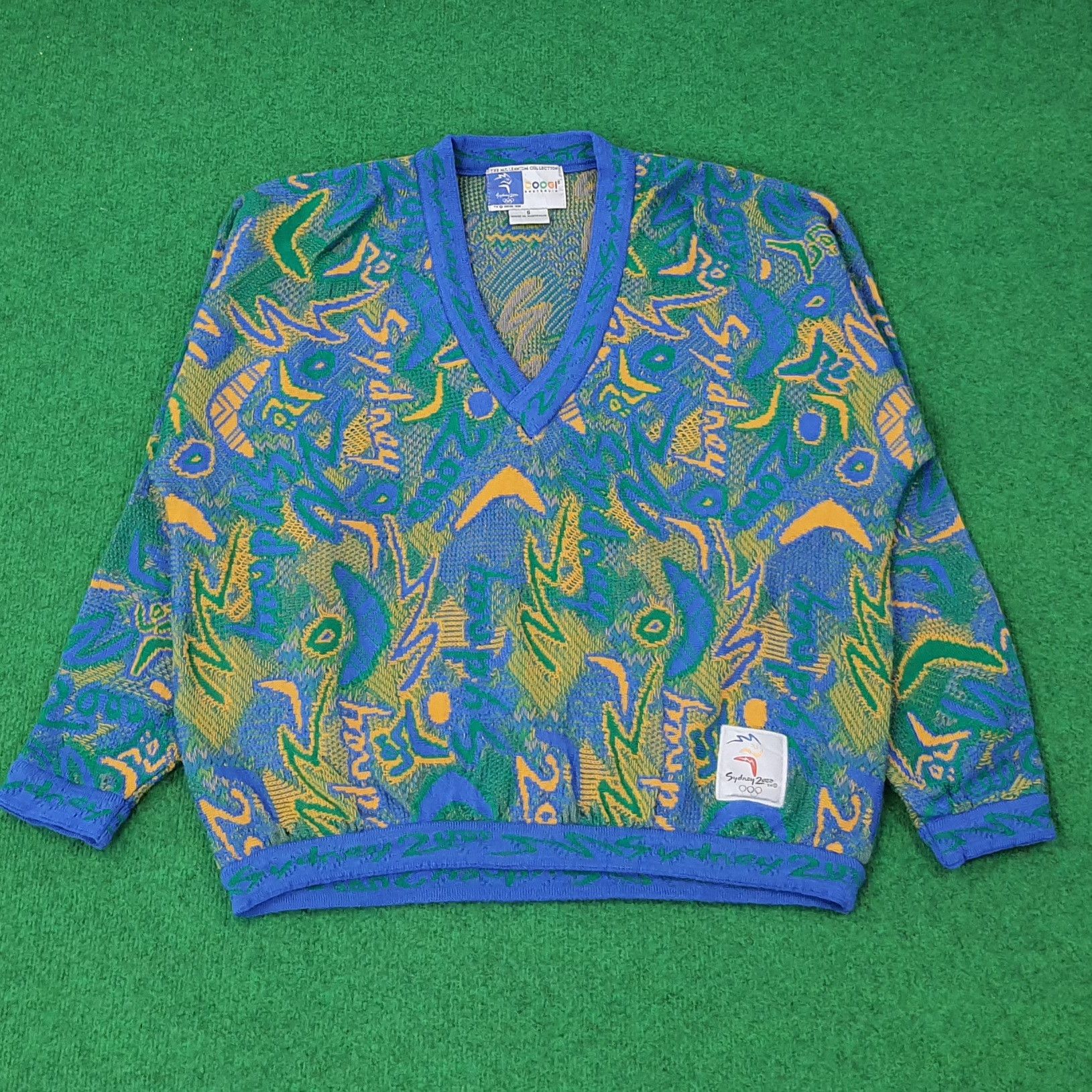 Vintage Coogi Sydney 2000 Olympic Knitwear C264N1