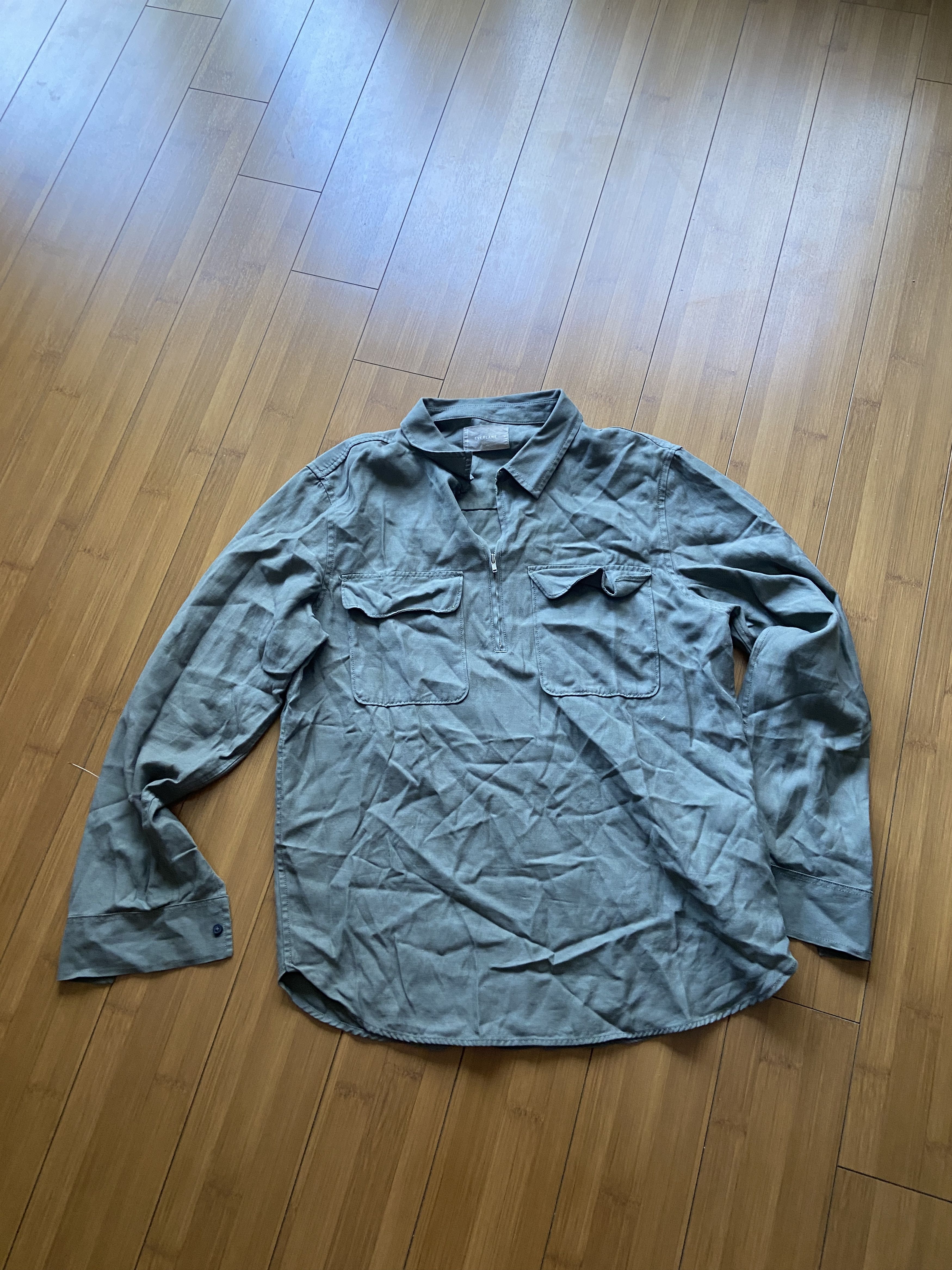 Everlane Everlane Shirt Herb Quarter Zip Long Sleeve Shirt - Mens M Size US M / EU 48-50 / 2 - 1 Thumbnail