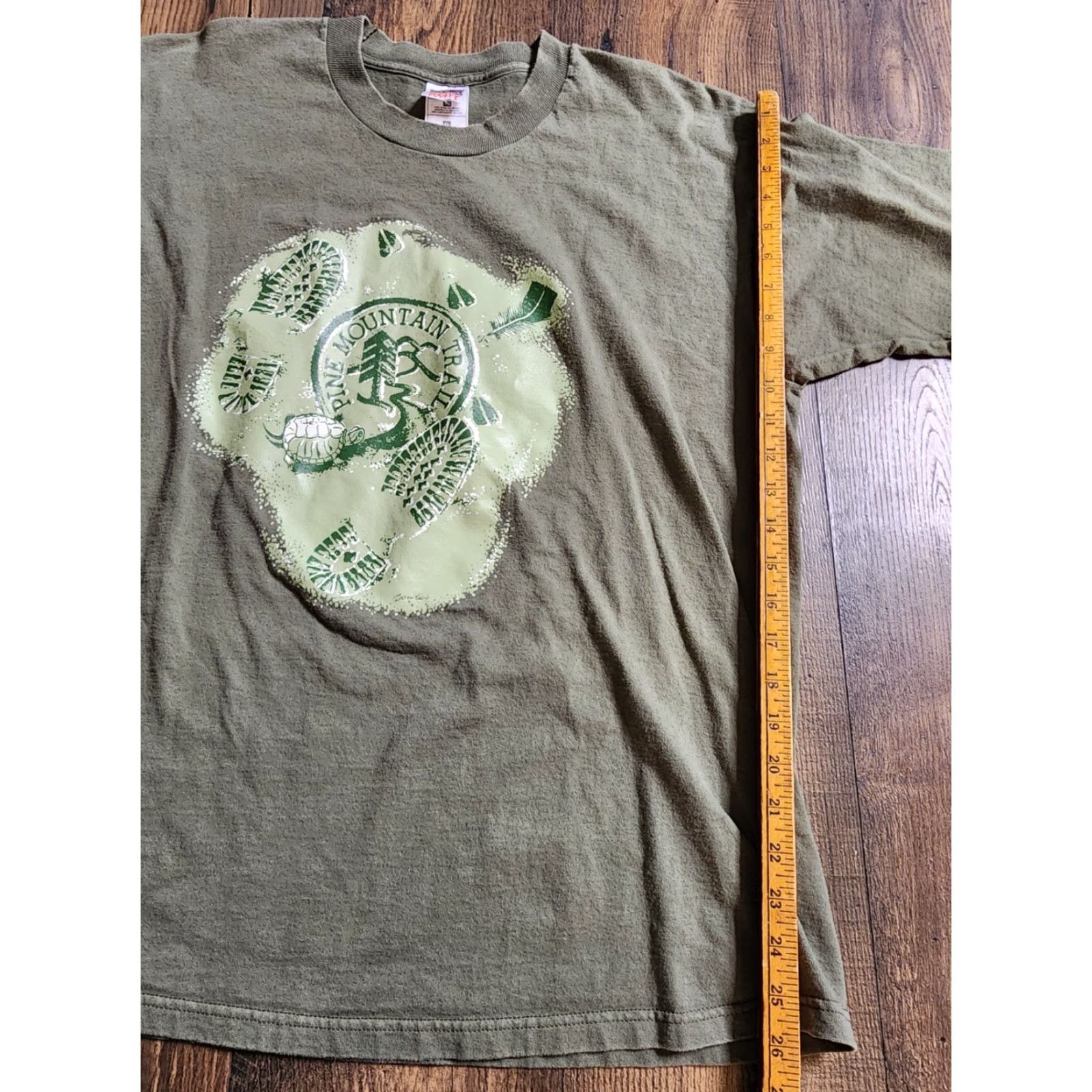 Fruit Of The Loom Vintage Fruit of the Loom T-Shirt Mens XL Pine Mountain Trail Hike GA Travel Souvenir Green 90s Summer Cotton Crew Neck Short Sleeve T-Shirt Size US XL / EU 56 / 4 - 3 Thumbnail
