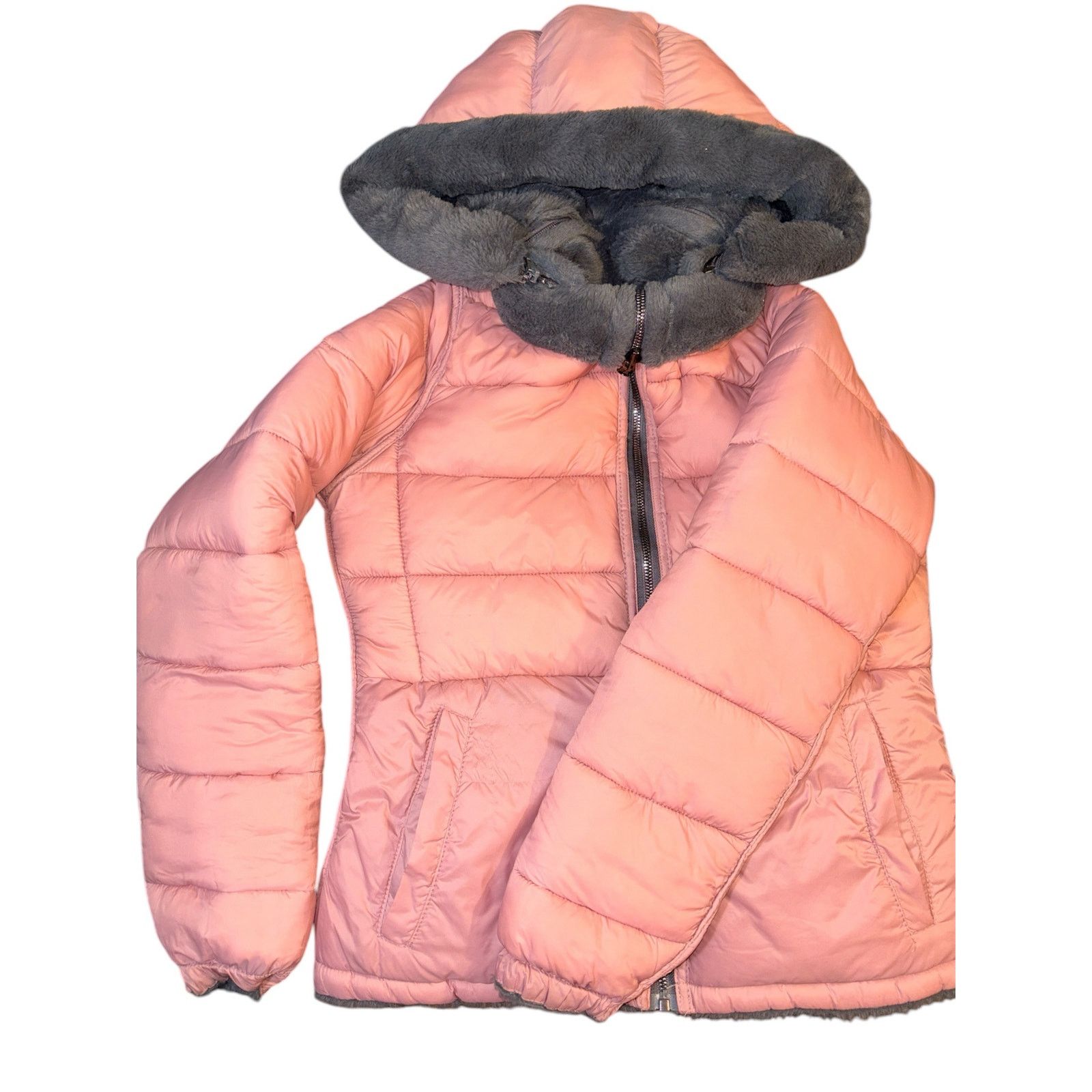 The Unbranded Brand Reversible Grey and Pink Puffer Jacket Size Small Size S / US 4 / IT 40 - 7 Thumbnail