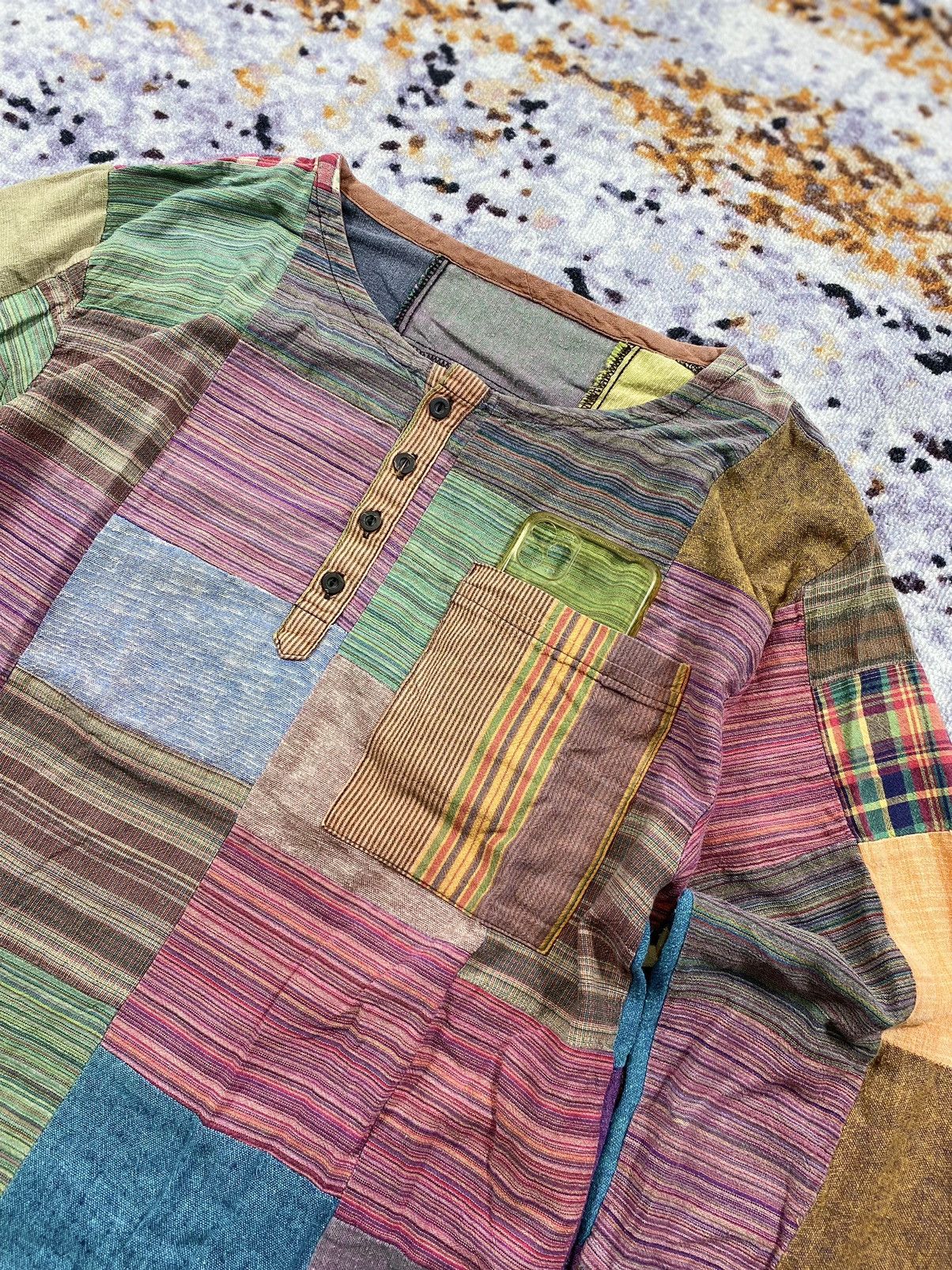 Japanese Brand “RARE” Ganesha Patchwork kapital style Size US L / EU 52-54 / 3 - 3 Thumbnail