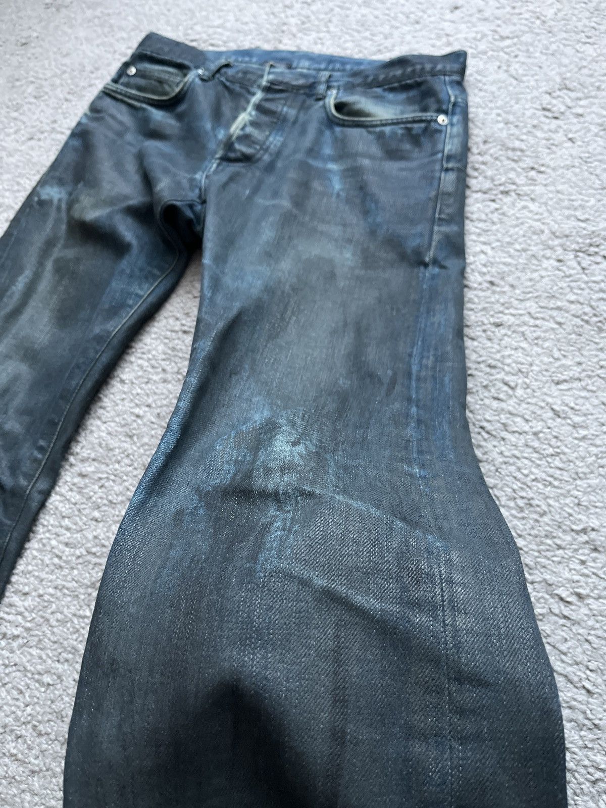 Dior Dior KVA waxed mud wash jeans Size US 29 - 2 Thumbnail
