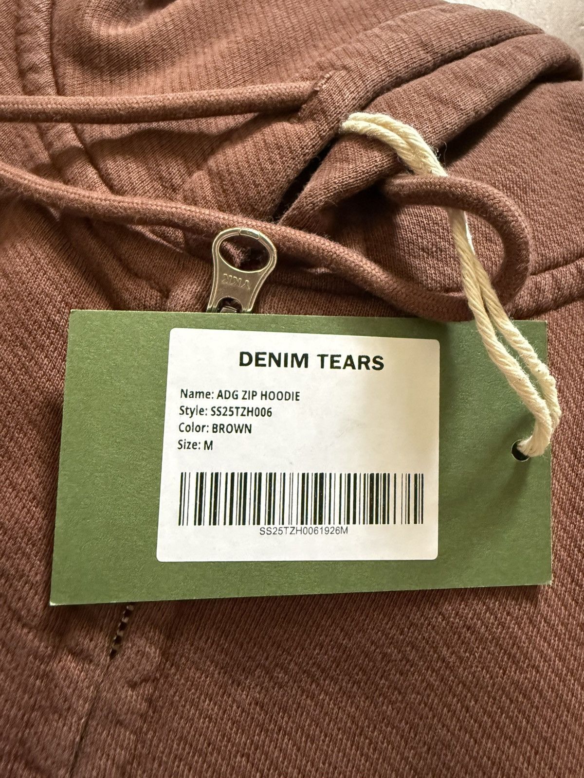 DENIM TEARS Denim Tears ADG Zip-Up Hoodie Brown Medium Size US M / EU 48-50 / 2 - 6 Thumbnail