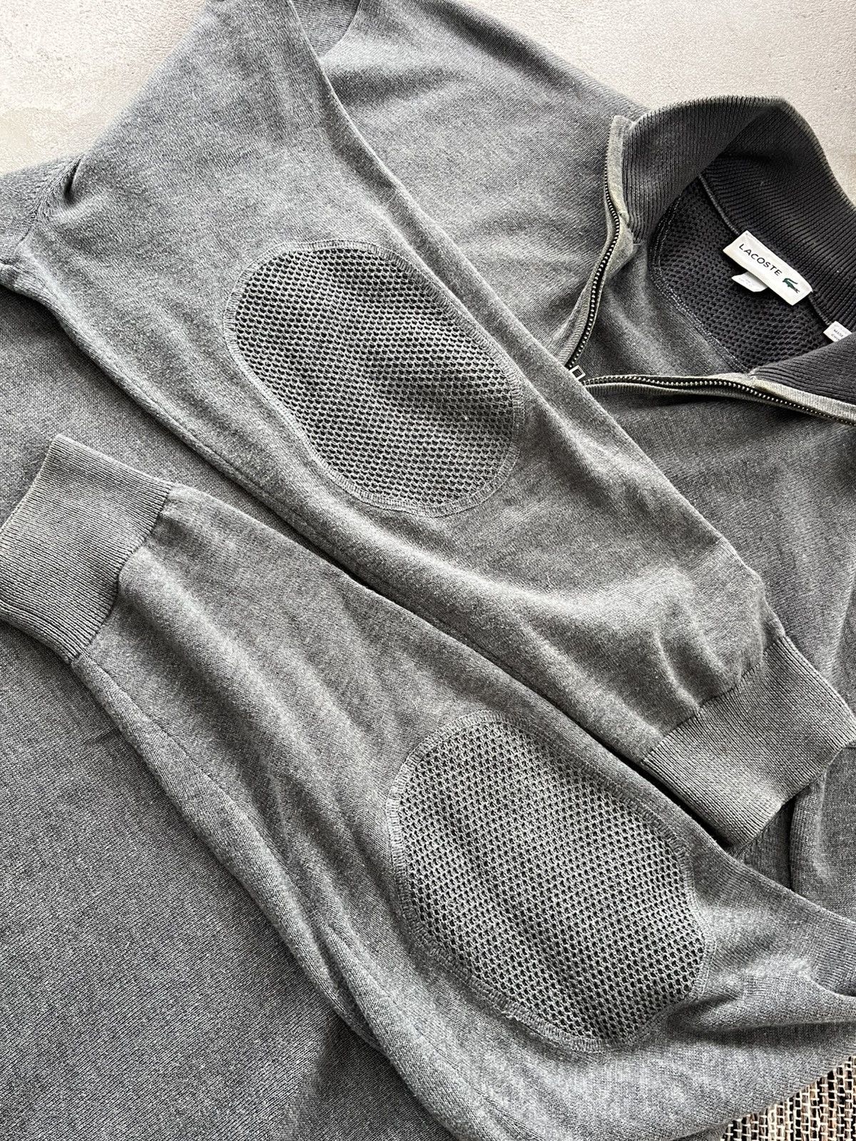 Lacoste Vintage Lacoste Grey Wool 1/3 Zip Sweater Minimalistic Y2K Size US XXL / EU 58 / 5 - 7 Thumbnail