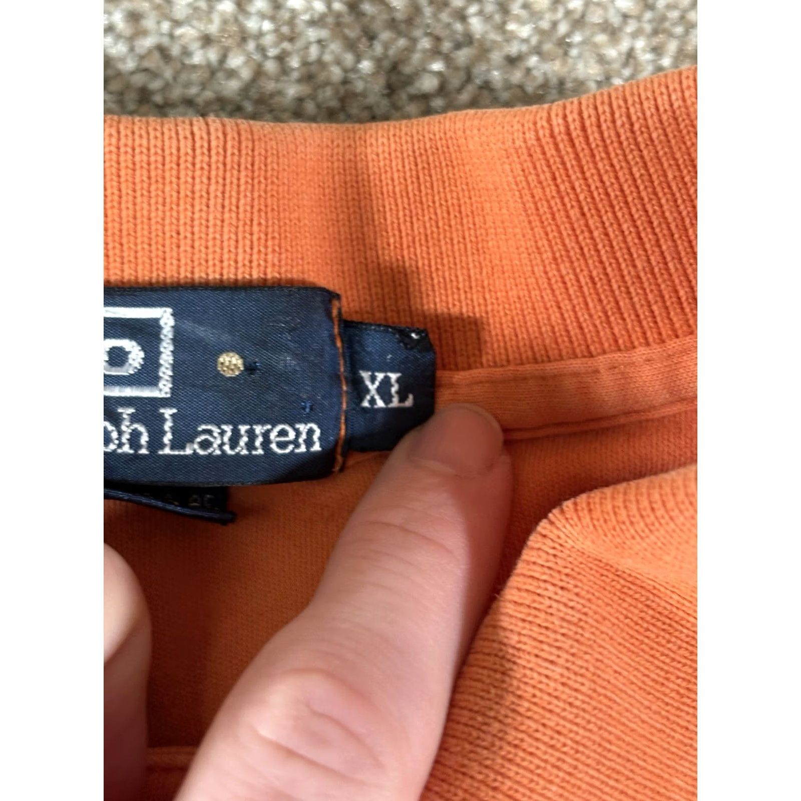 Polo Ralph Lauren VINTAGE Polo Ralph Lauren Polo Shirt Short Sleeve Orange USA Made Mens XL Size US XL / EU 56 / 4 - 4 Thumbnail