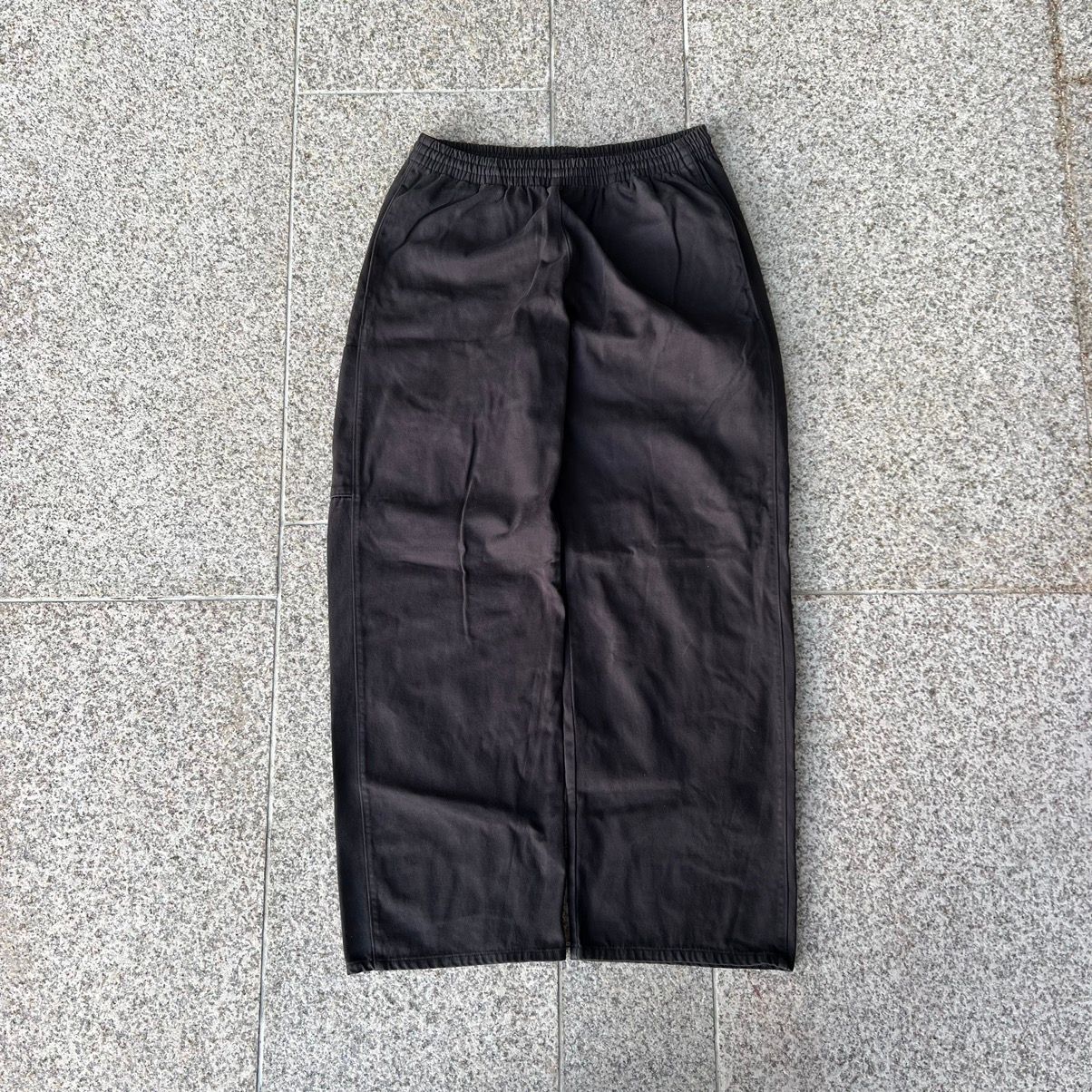 Pre-owned Balenciaga X Gap X Yeezy Satin Cargo Washed Baggy Pants In Black