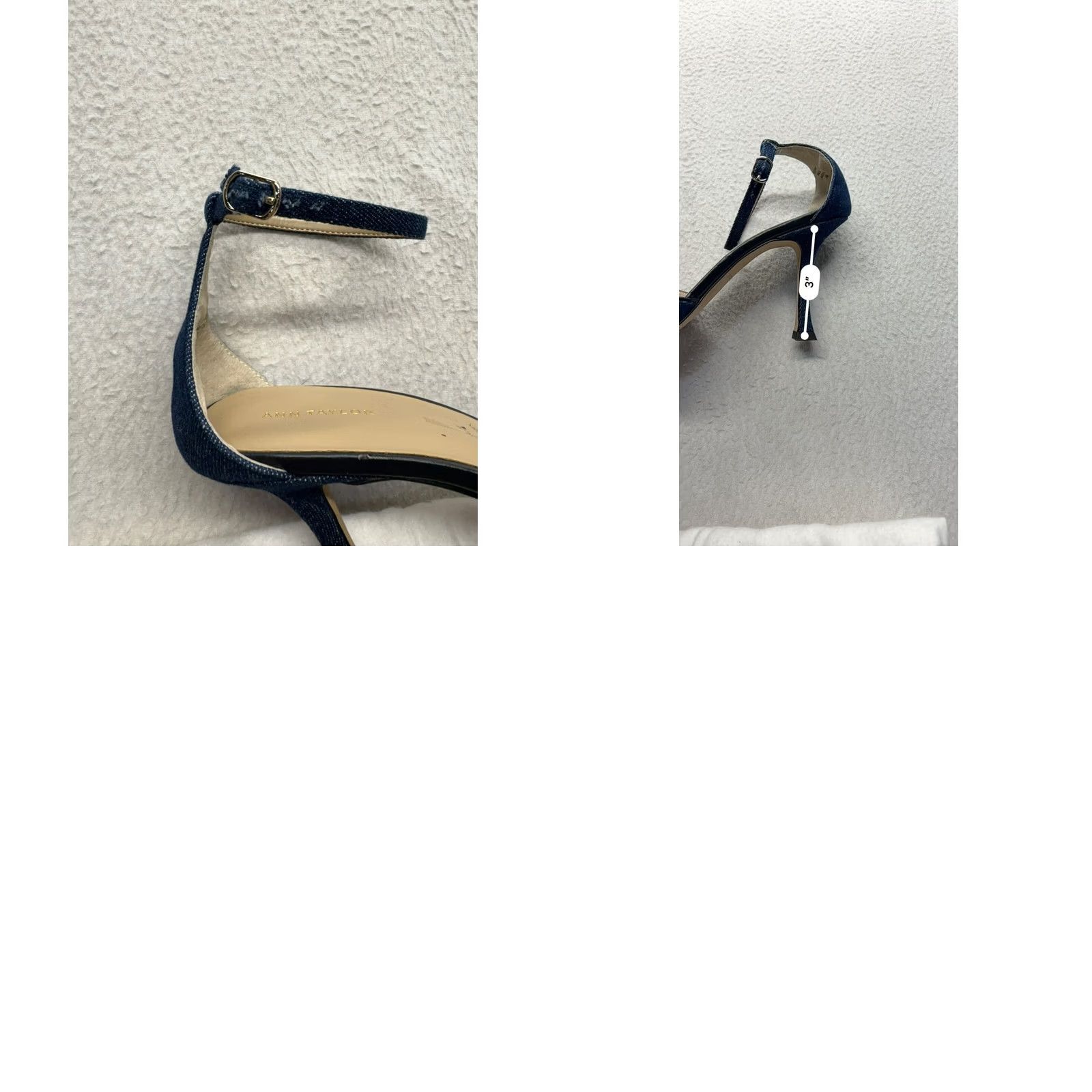 Ann Taylor Ann Taylor Denim Block Heel Floral Embroidered Pumps Womens 9 Blue Block Heel Pump Woman Shoes Size US 9 / IT 39 - 8 Thumbnail