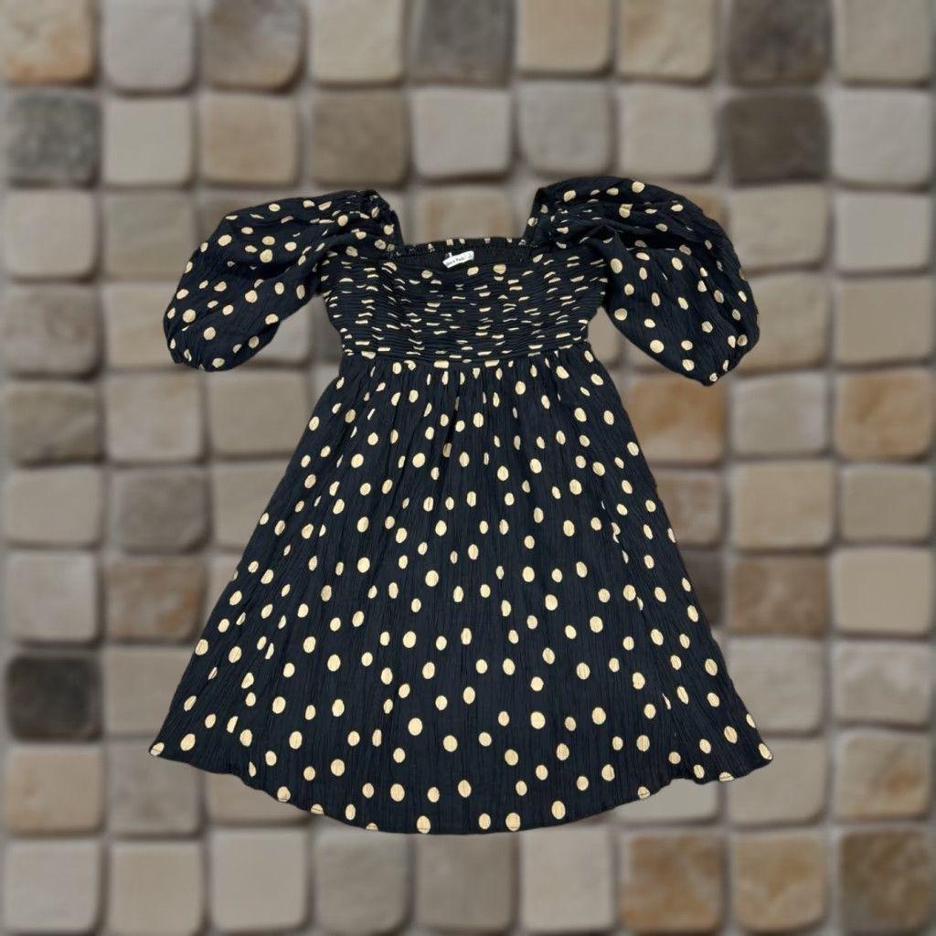 Abercrombie & Fitch VINTAGE Abercrombie & Fitch Dress Womens Small Floral Summer Short Sleeve Puff Sleeve Casual Blouson Size S / US 4 / IT 40 - 1 Thumbnail