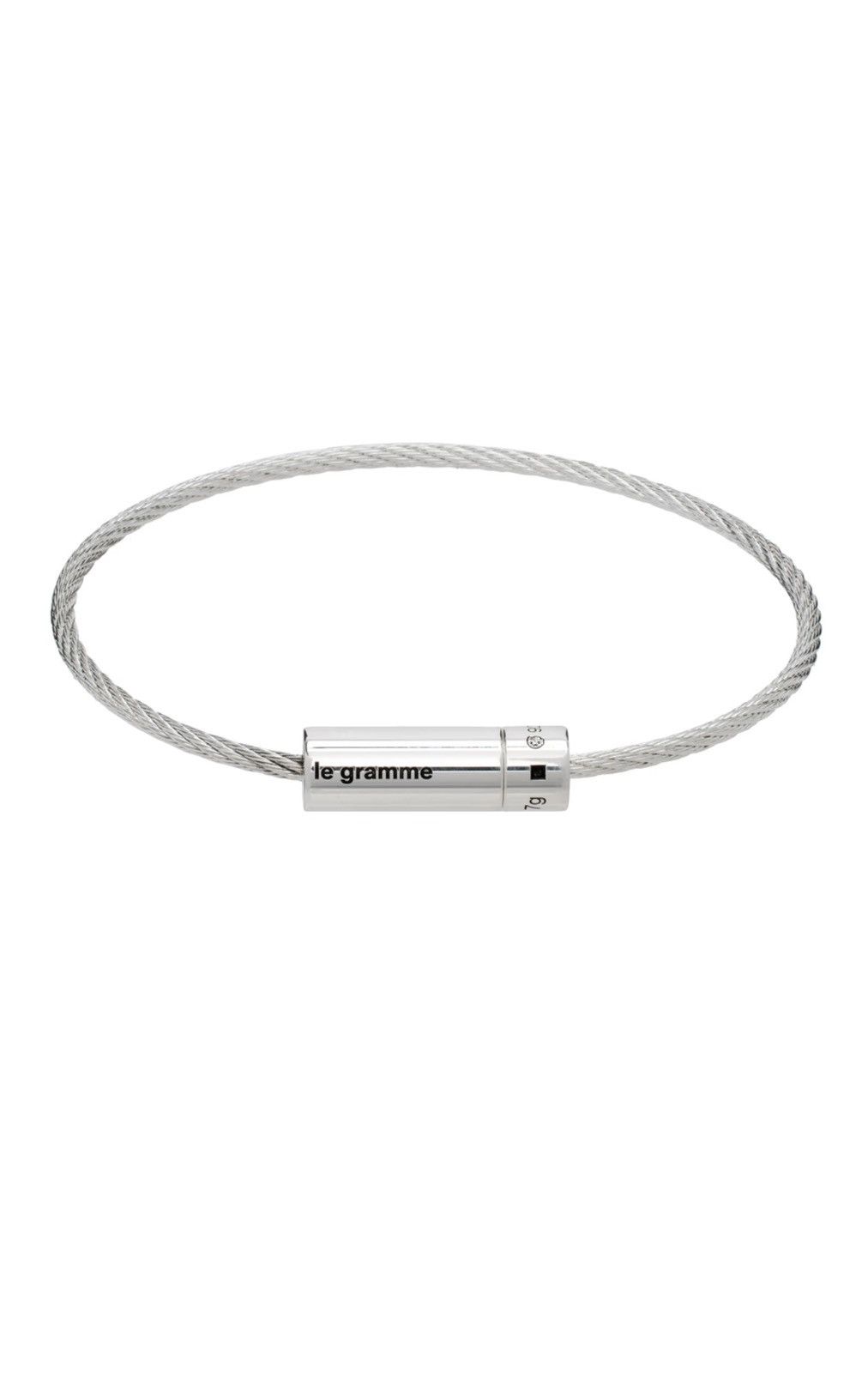 Le Gramme LE GRAMME Silver Cable ‘Le 7g’ Bracelet Size ONE SIZE - 1 Thumbnail