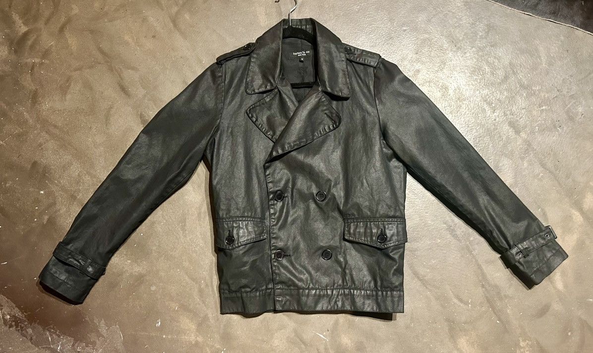 image of Surface To Air Waxed Double Breasted Jacket in Black, Men's (Size Small)