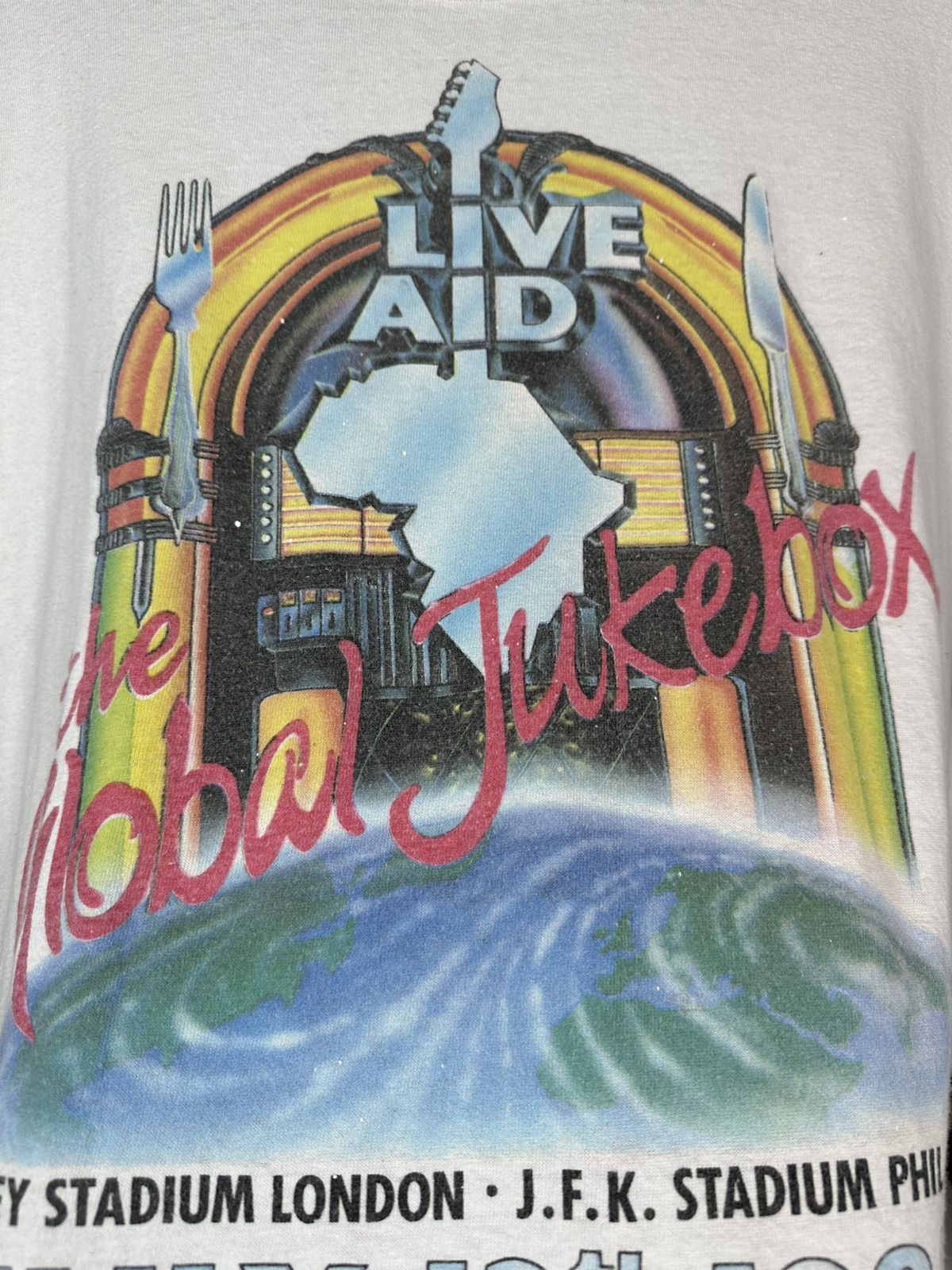 Other Live Aid 1985 The Global Jukebox T Shirt Vintage Concert L Size US L / EU 52-54 / 3 - 10 Thumbnail