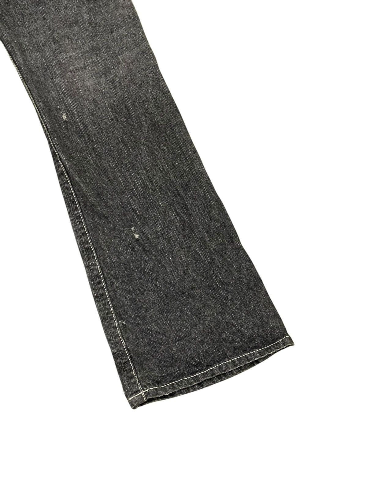 Japanese Brand Flare Jeans Sparkle Patchwork Low Rise Boot Cut 1🟦3 Size US 29 - 15 Thumbnail
