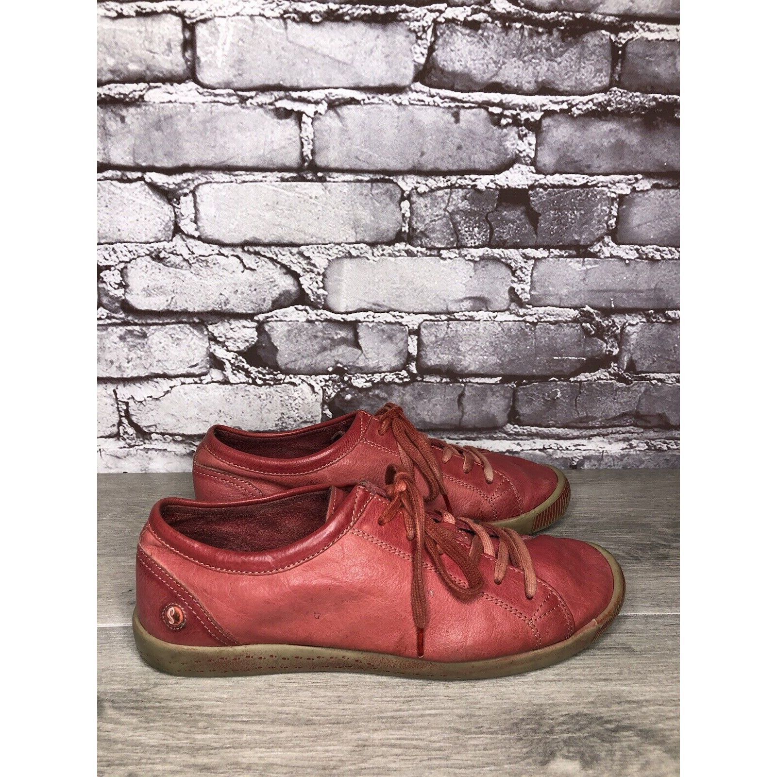 Hogan Hogan Red Leather Casual Comfort Lace Up Sneakers Shoes Wome Size US 9.5 / IT 39.5 - 12 Thumbnail