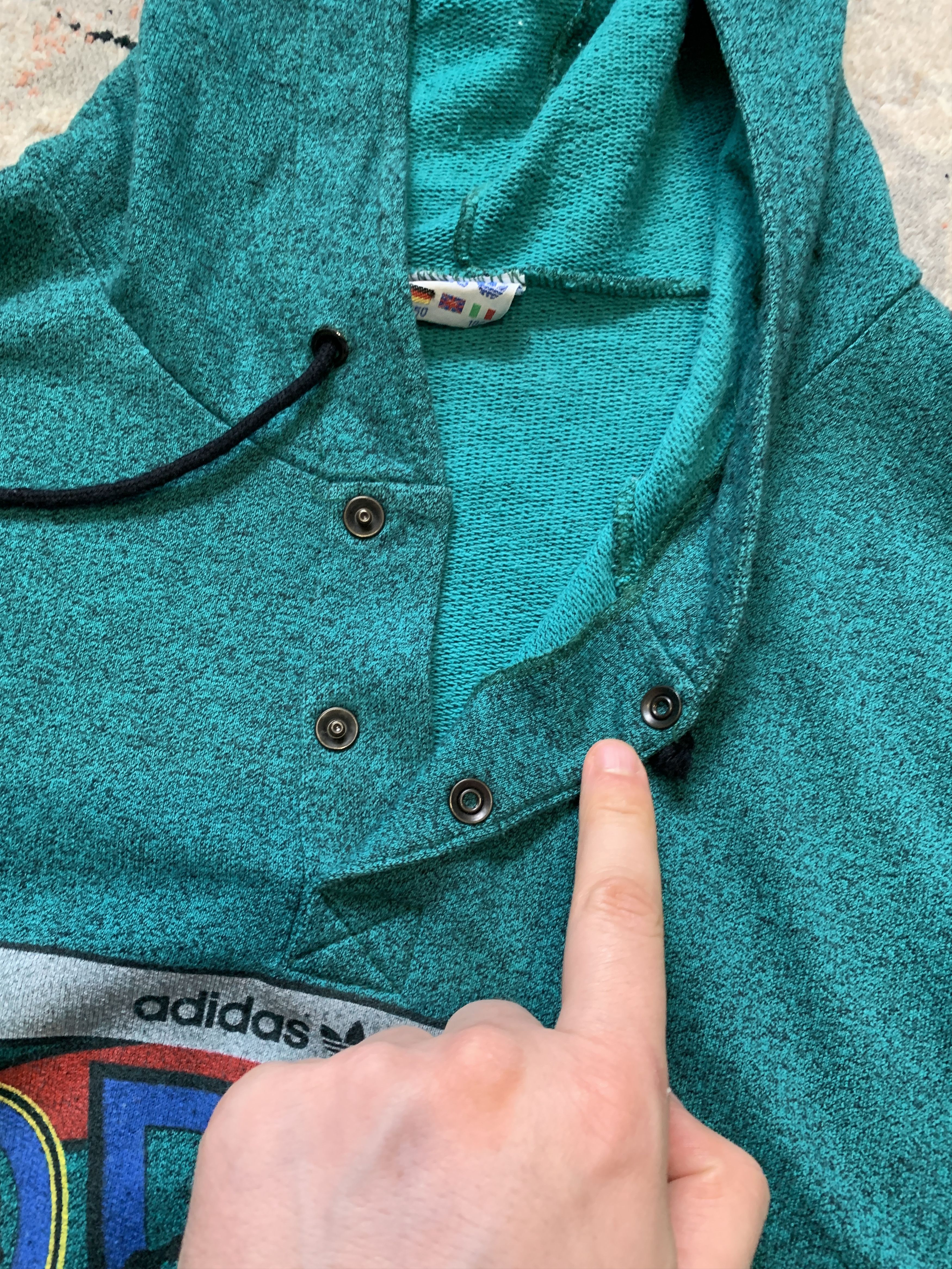 Adidas Rare Adidas Made In France Hoodie Size US L / EU 52-54 / 3 - 6 Thumbnail