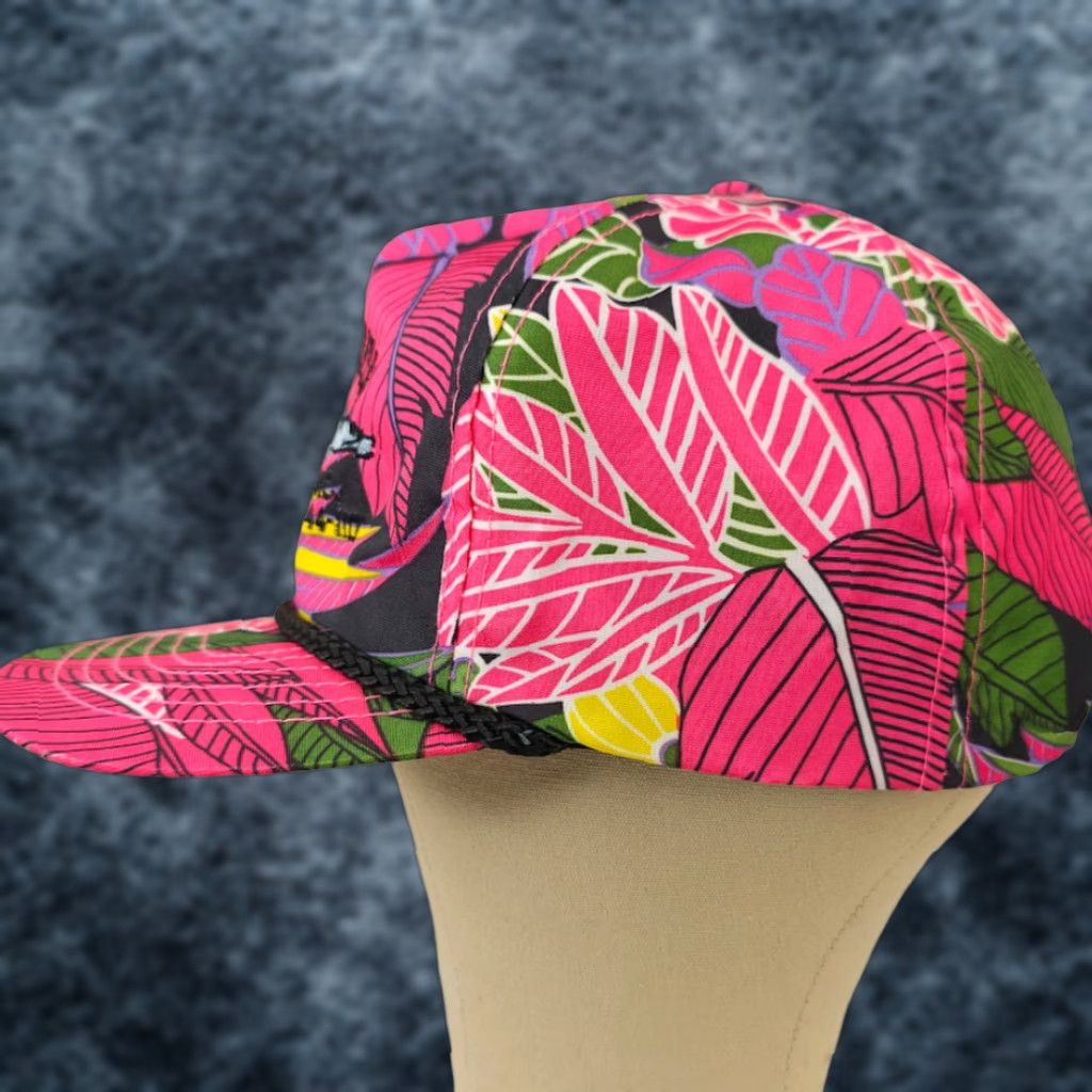 Pinko **Vintage Western States Contracting 80s Floral Pink Snapback Hat Mens One Size** User: Vintage 80s Floral Pink Snapback Hat Mens One Size Size ONE SIZE - 1 Thumbnail