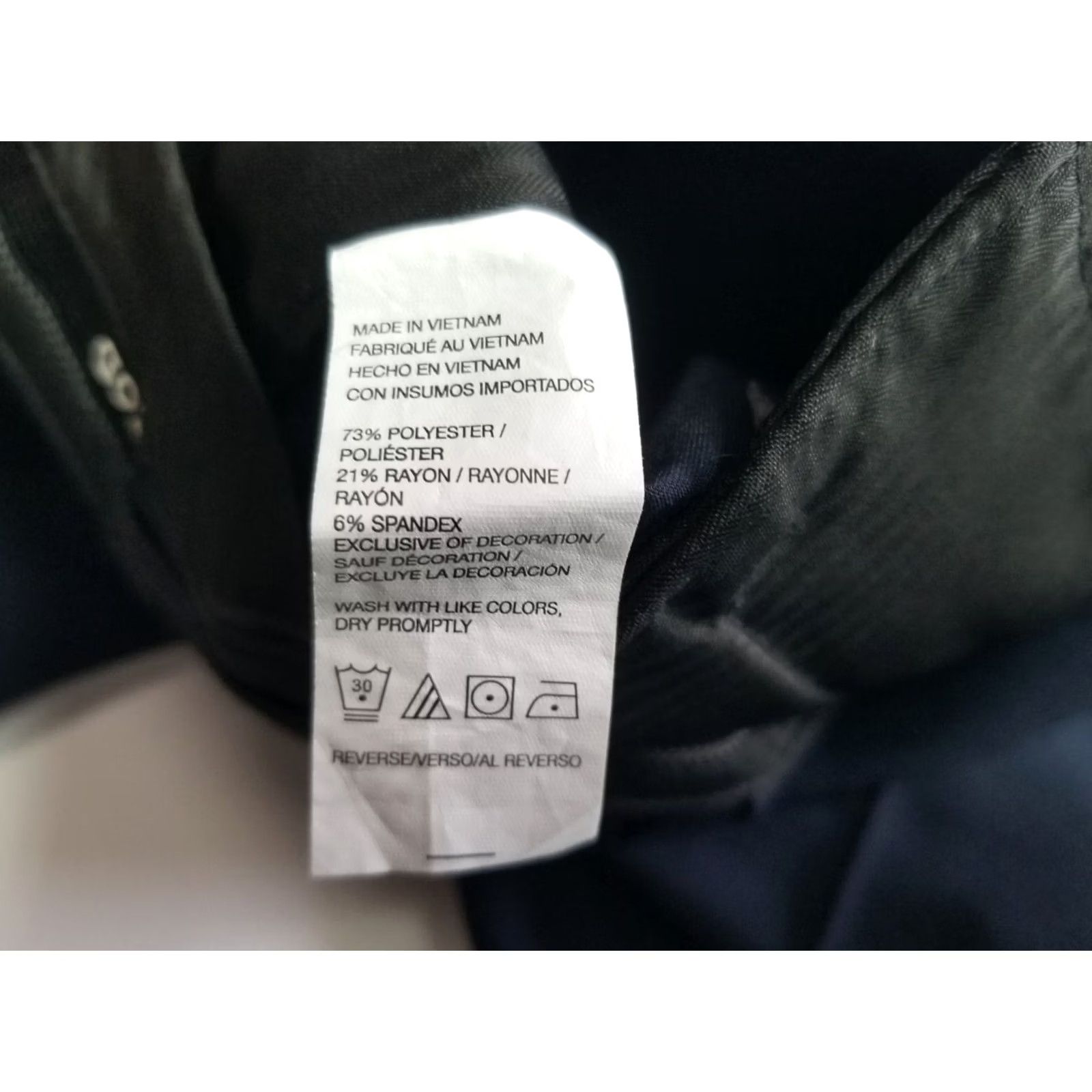 Izod Izod Mens Size 32x32 Navy Blue Straight Fit Dress Pants Chino Flat Front Business Formal Workwear Size US 32 / EU 48 - 6 Thumbnail