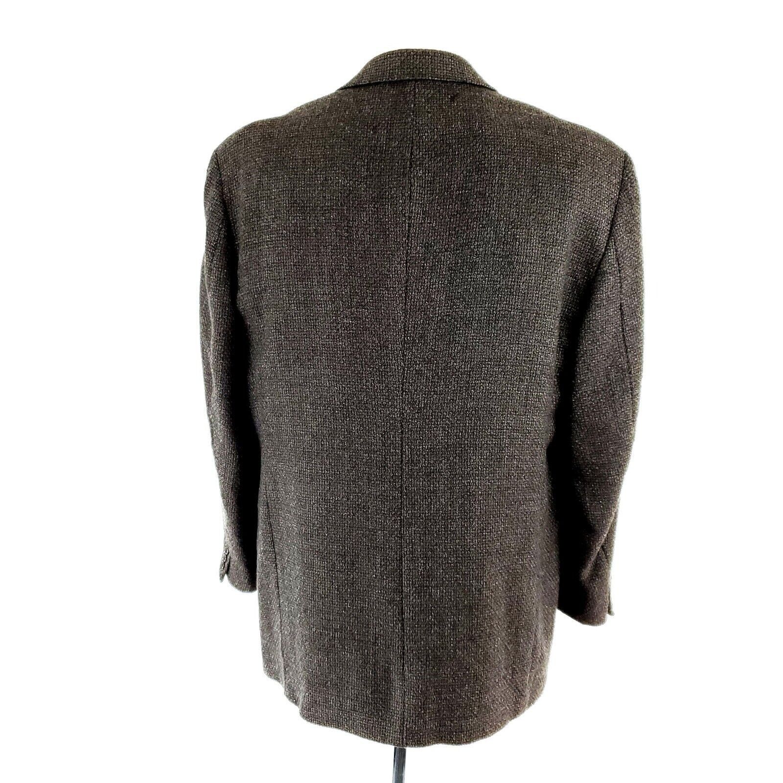 Pierre Cardin Pierre Cardin Wool Tweed 2 Button Sport Coat 42R Black Green Size 42R - 5 Thumbnail