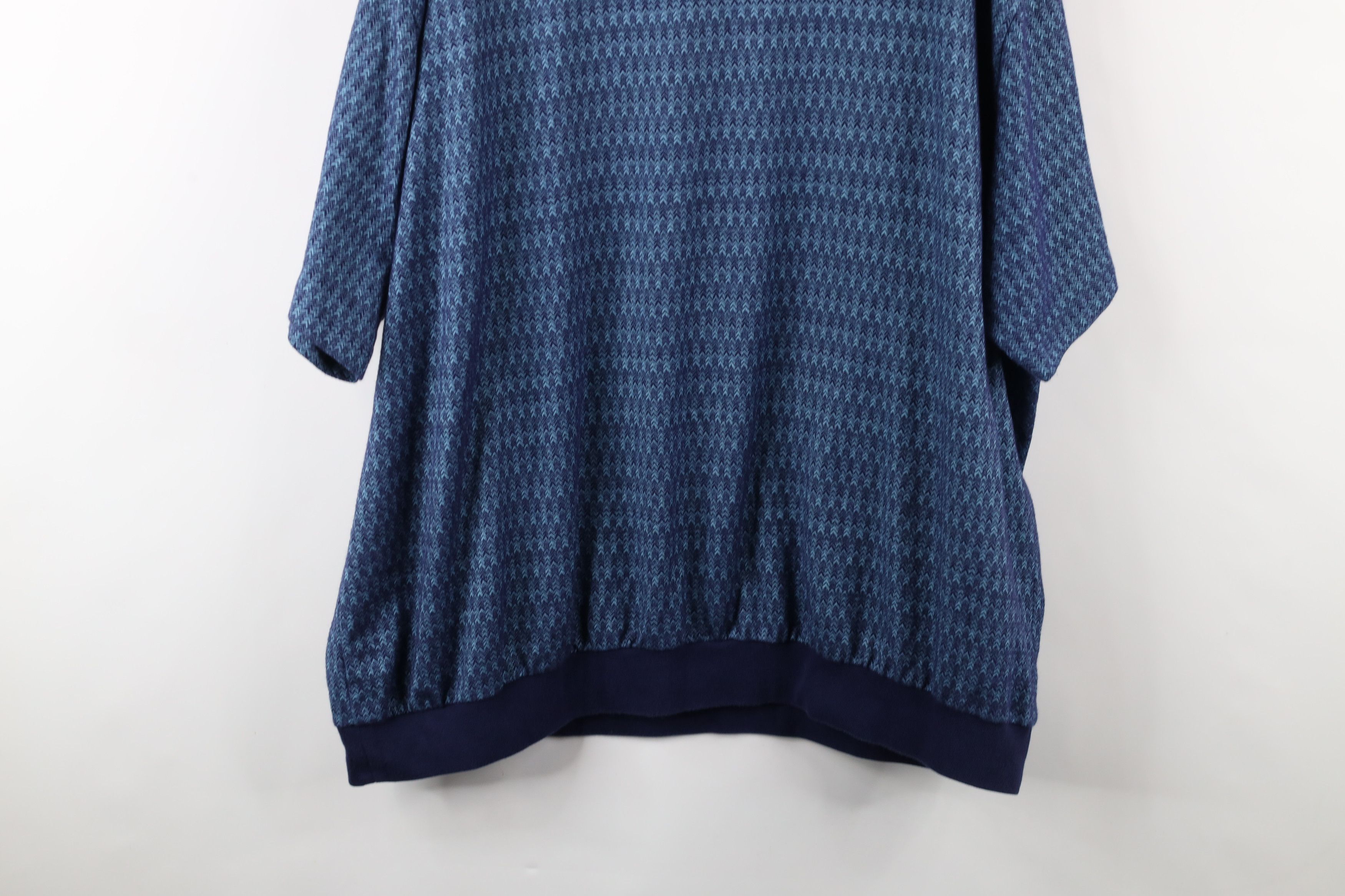 Vintage Vintage 90s Streetwear Geometric Pullover Polo Shirt Blue Size US XXL / EU 58 / 5 - 9 Thumbnail