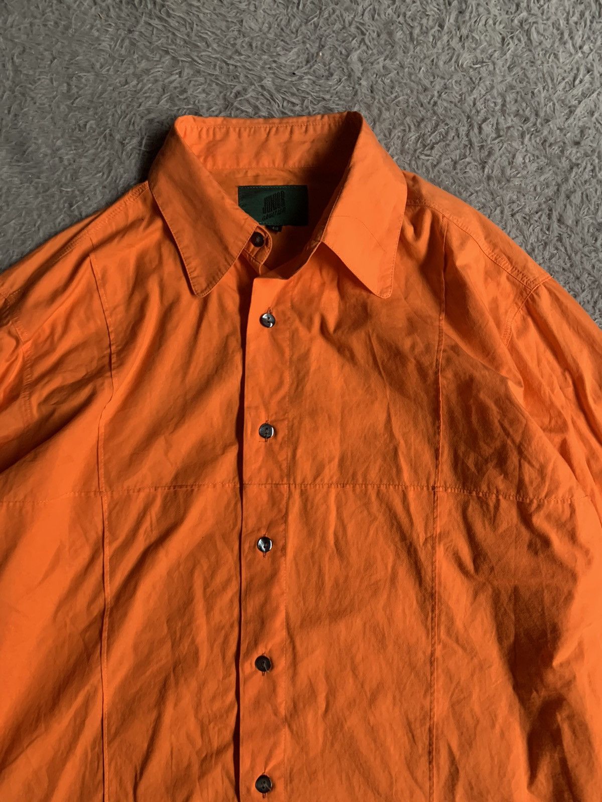 Jean Paul Gaultier Vintage 90s Junior Gaultier Orange Button Shirt Size US M / EU 48-50 / 2 - 2 Thumbnail
