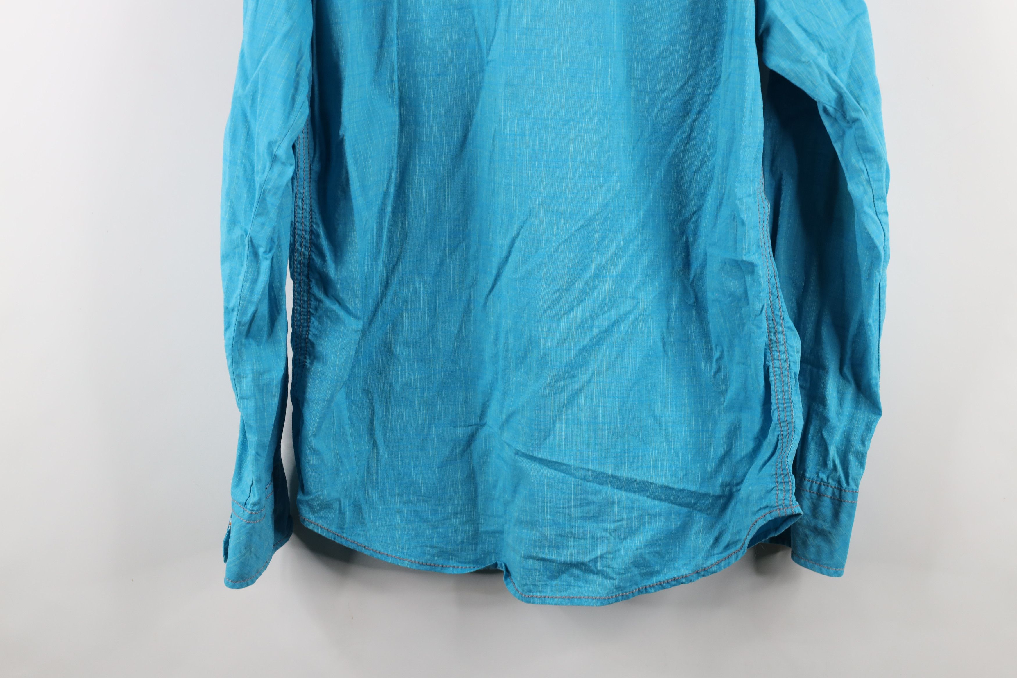 Vintage Buckle Black Western MMA Snap Button Collared Shirt Blue Size US L / EU 52-54 / 3 - 13 Thumbnail