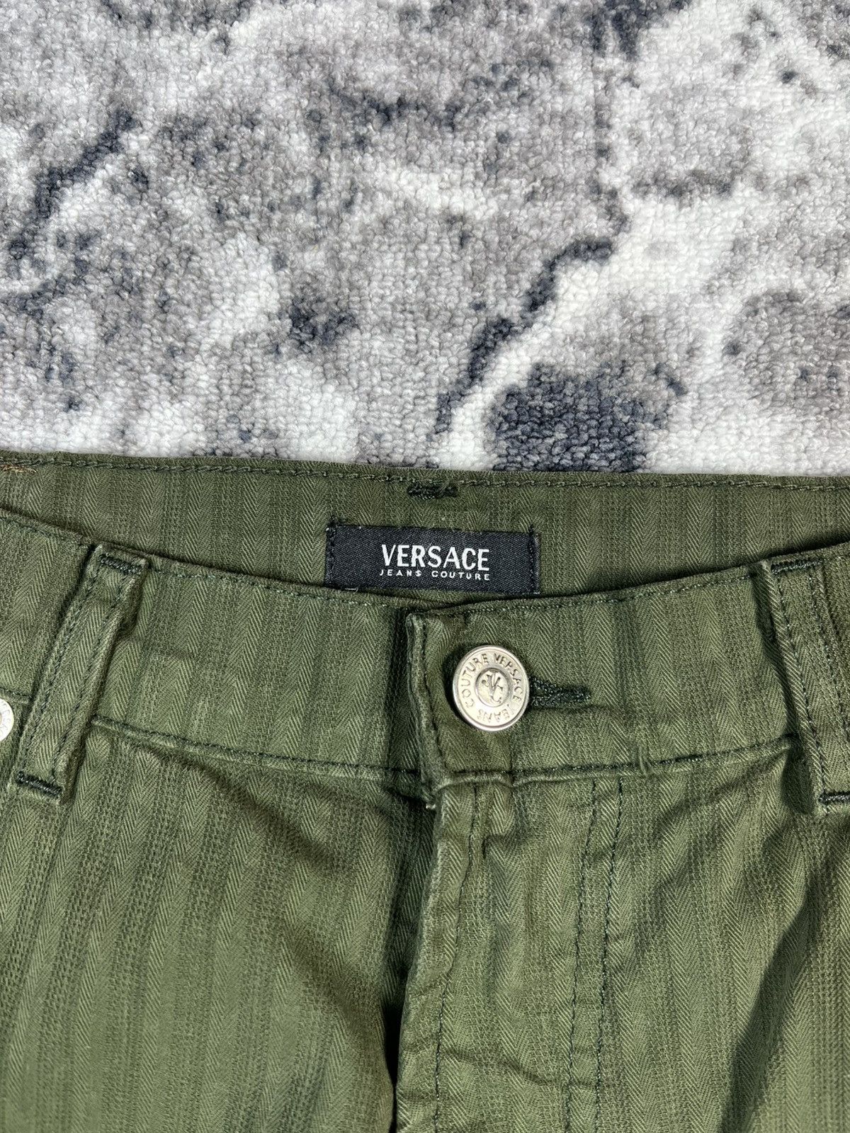 Versace Versace Olive Green Straight Fit Pants Made In Italy Size US 34 / EU 50 - 6 Thumbnail